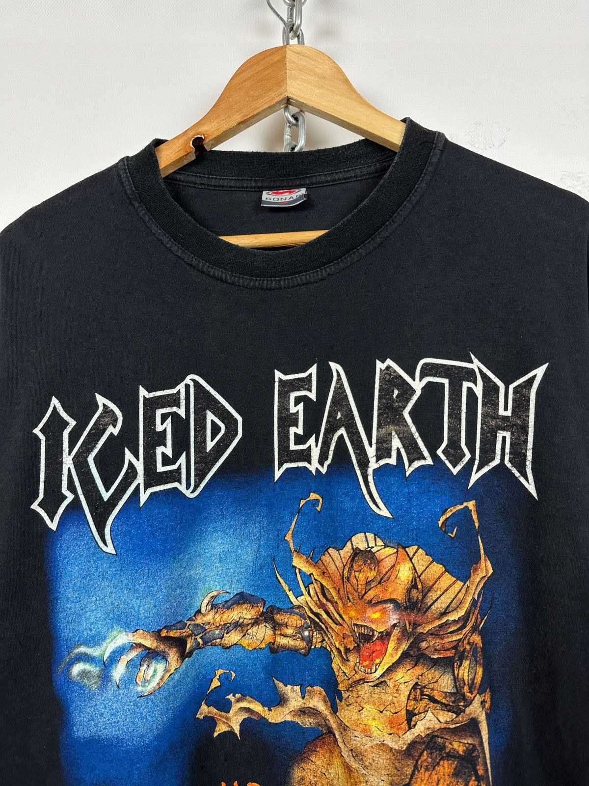 Band Tees 90s Vintage Iced Earth Graphic Long Sleeve Shirt Size US XL / EU 56 / 4 - 8 Thumbnail