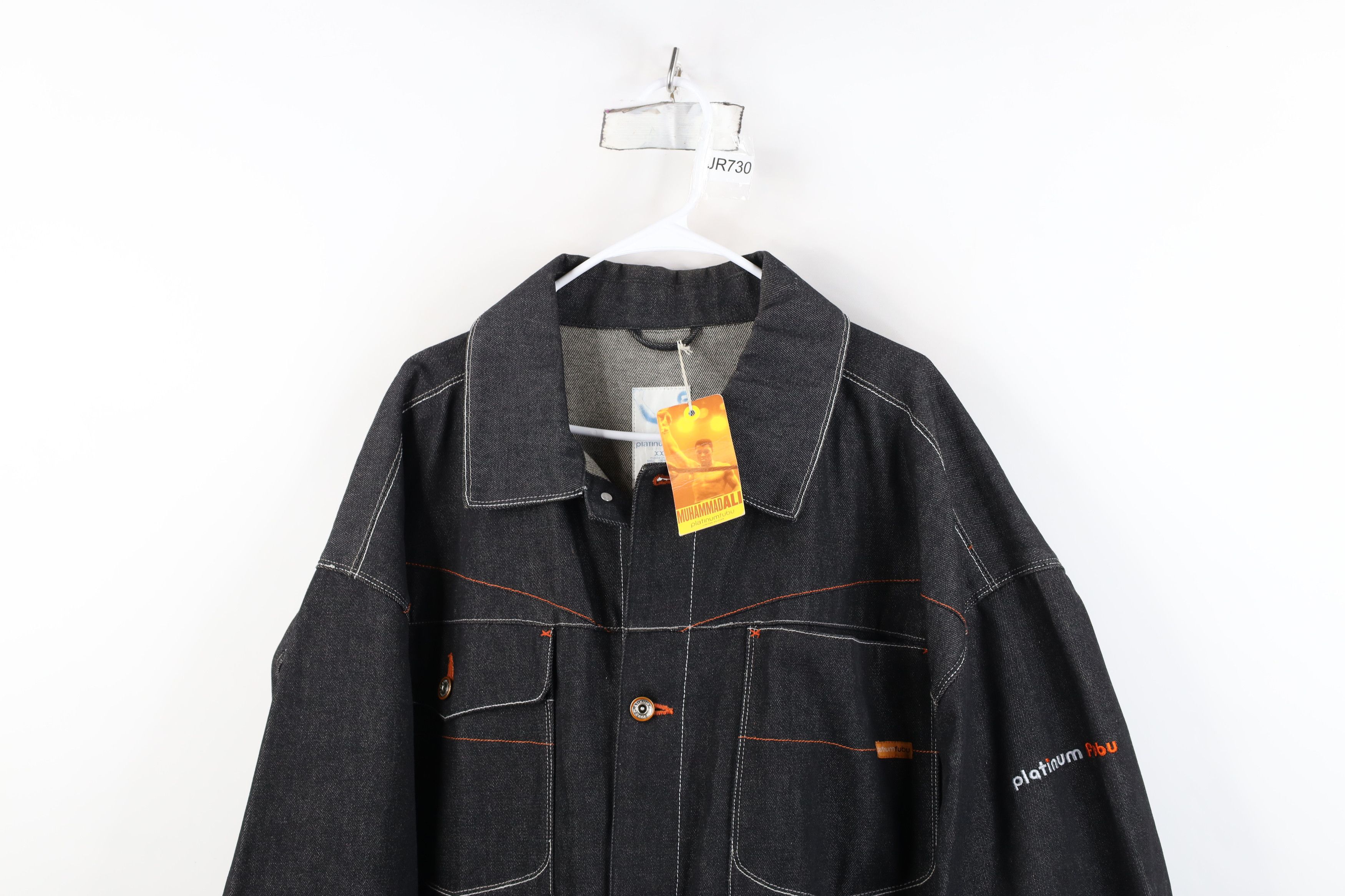 Fubu Deadstock Vintage FUBU Muhammad Ali Denim Trucker Jacket Size US XXL / EU 58 / 5 - 2 Thumbnail