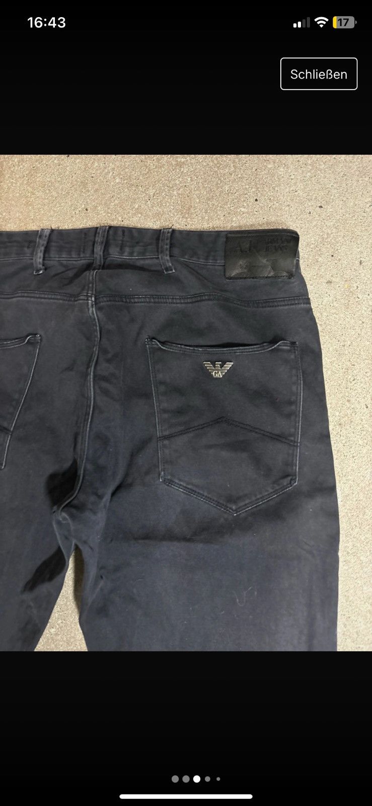 Giorgio Armani Black Vintage Armani Jeans | Wide 33 Length 34 Size US 33 - 2 Thumbnail