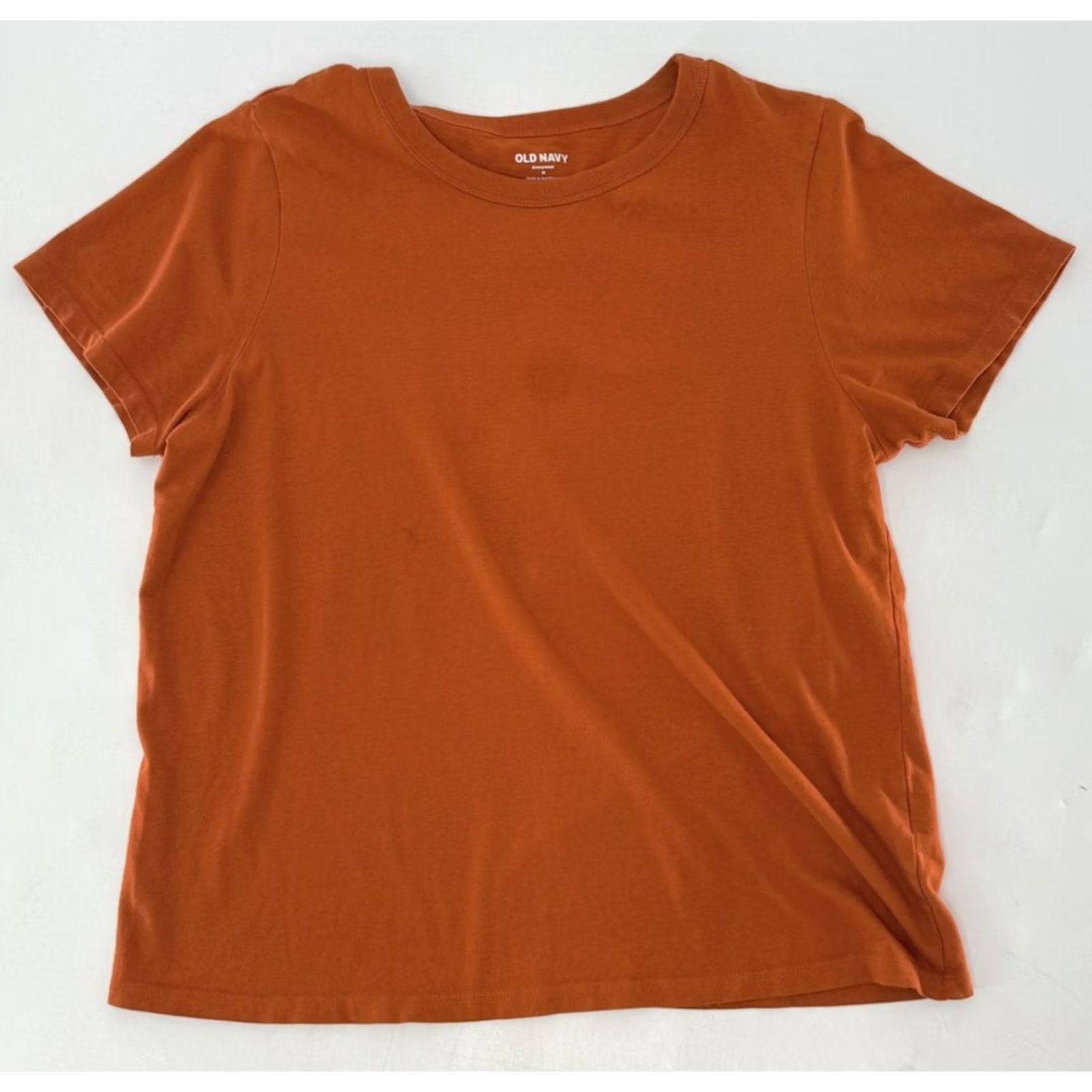 Old Navy Old Navy Everywear Crewneck Tee Shirt Top Womens M Medium Burnt Orange Casual Basic Normcore Size M / US 6-8 / IT 42-44 - 3 Thumbnail