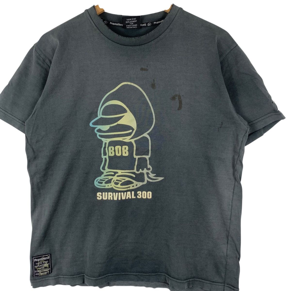 Vintage Vintage PROPOTION II SURVIVAL BOB Y2K Thrashed Tee Shirt Size US L / EU 52-54 / 3 - 5 Thumbnail