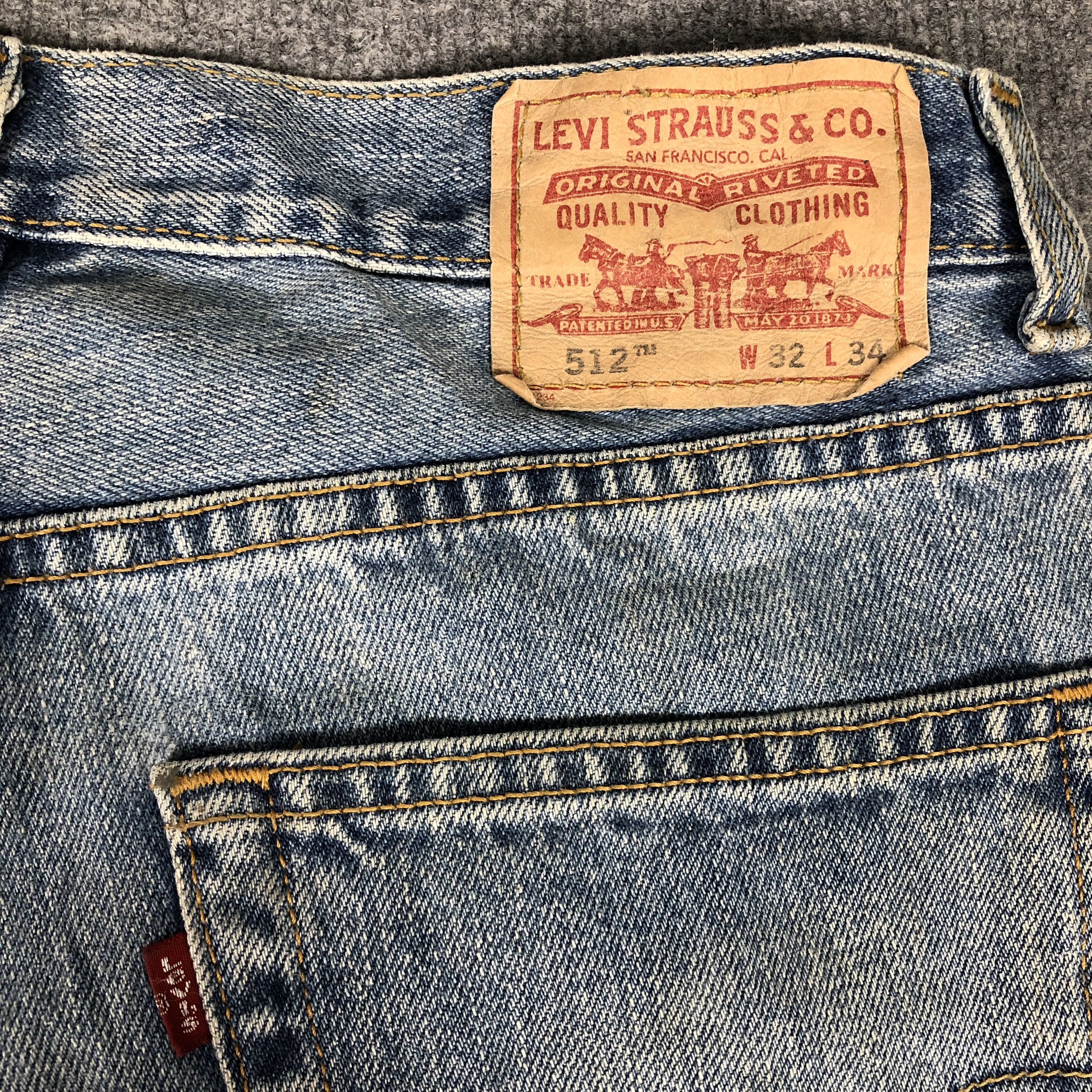 Levi's × Vintage Vintage Levis 512 Slim Fit Jeans L722 Size US 32 / EU 48 - 6 Thumbnail