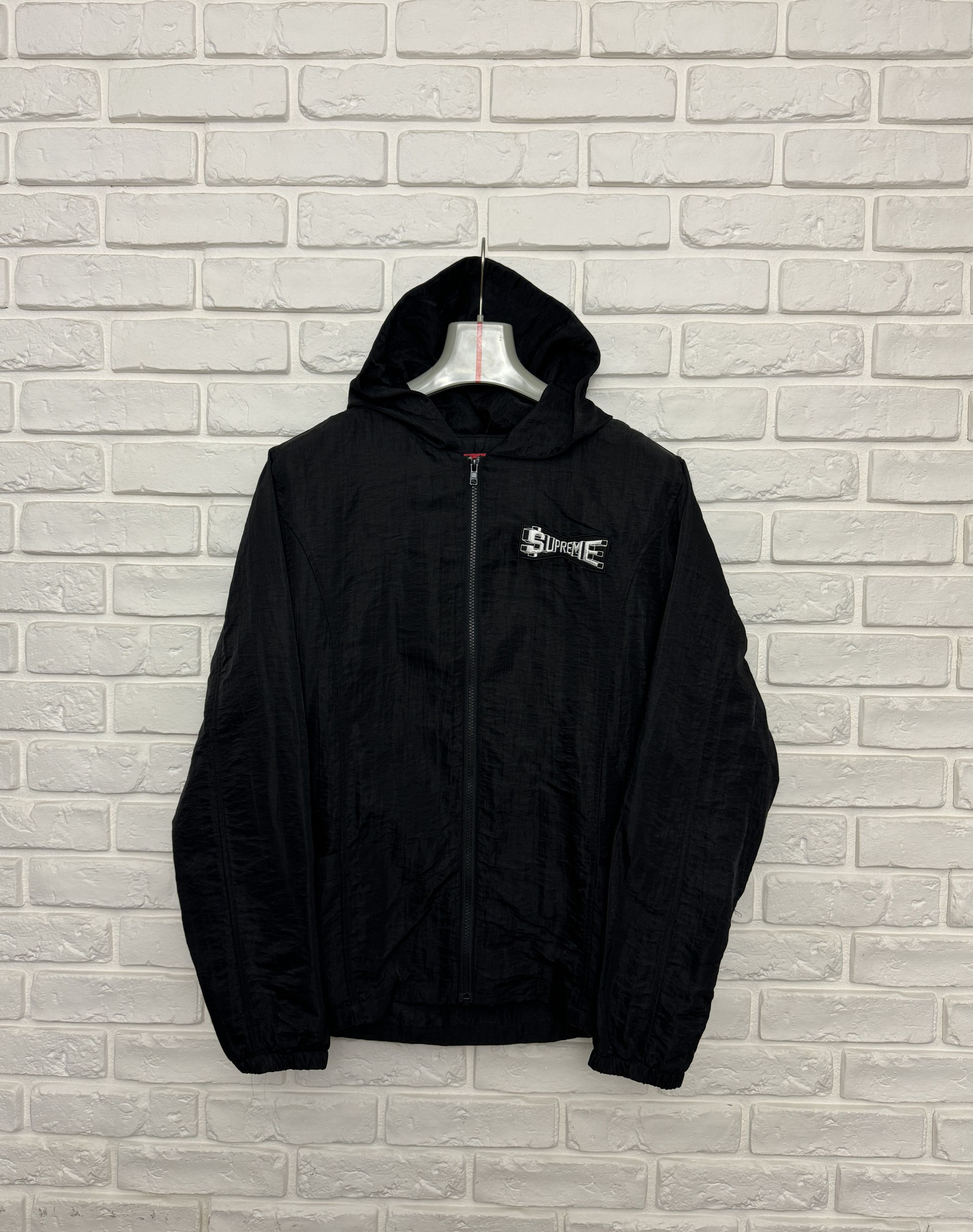 Streetwear Supreme Supreme Skew Jacket SS17 Nylon Hooded Size M Black Box Logo Grailed