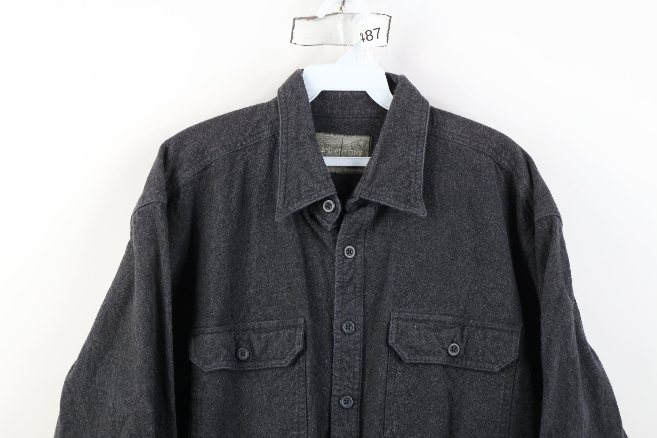 Wrangler Vintage 90s Wrangler Heavyweight Chamois Cloth Button Shirt Size US L / EU 52-54 / 3 - 2 Thumbnail