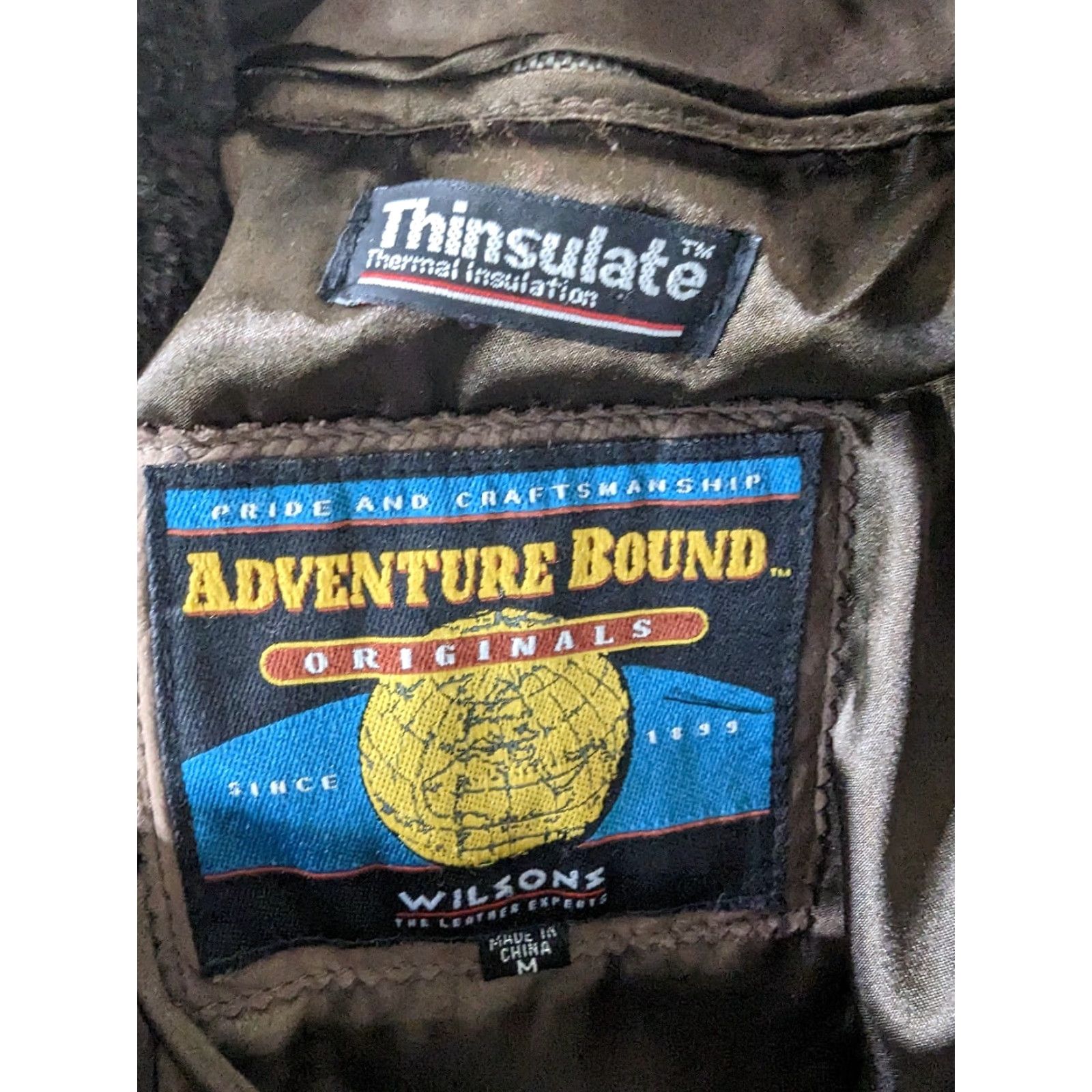 Wilson Vtg Adventure Bound Leather Bomber Jacket Women's M Aviator Sherpa Collar Brown - Vintage Women’s Jacket Size M / US 6-8 / IT 42-44 - 4 Thumbnail