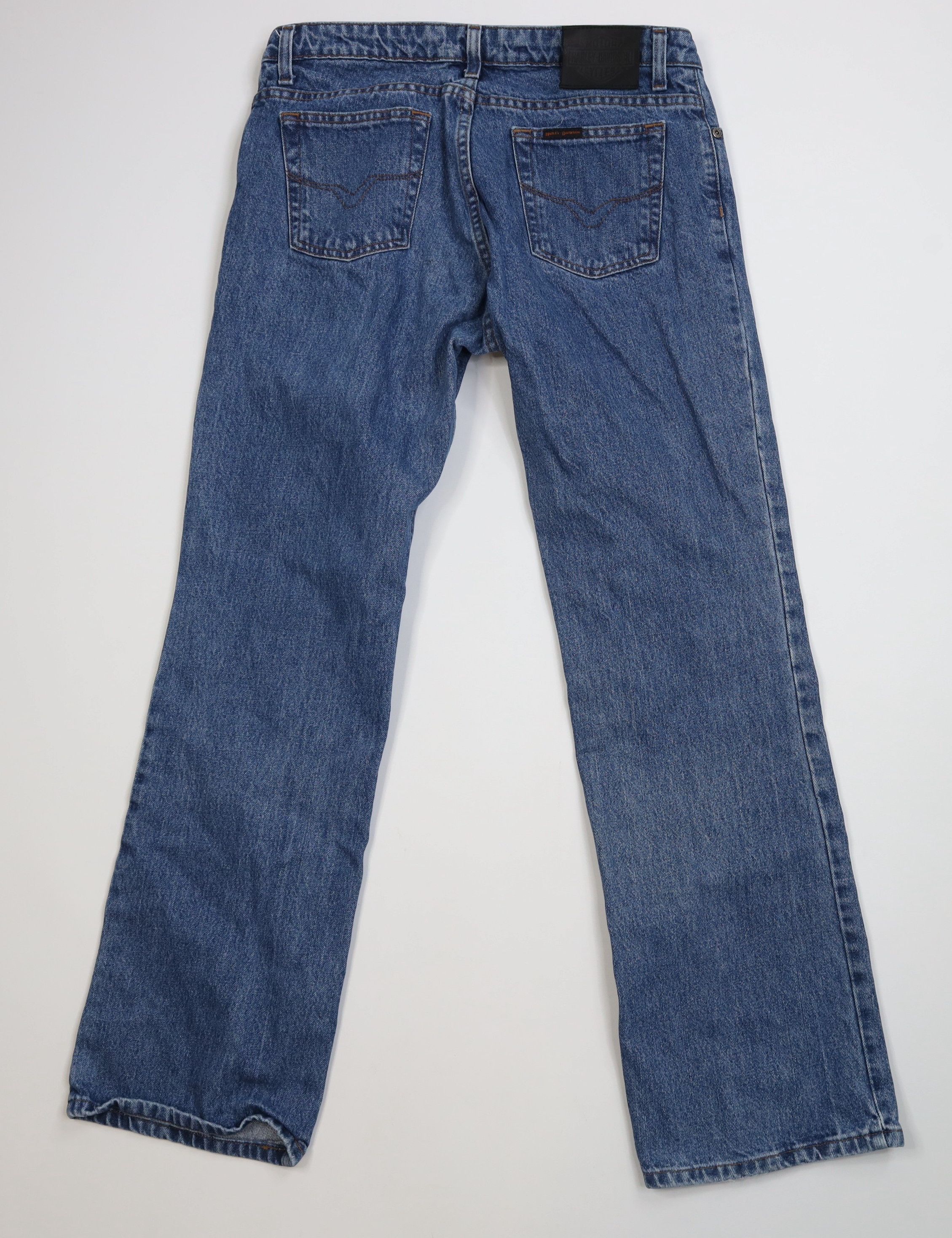 Harley Davidson Vintage Y2K Harley Davidson Flared Wide Leg Denim Jeans Blue Size 32" / US 10 / IT 46 - 11 Thumbnail