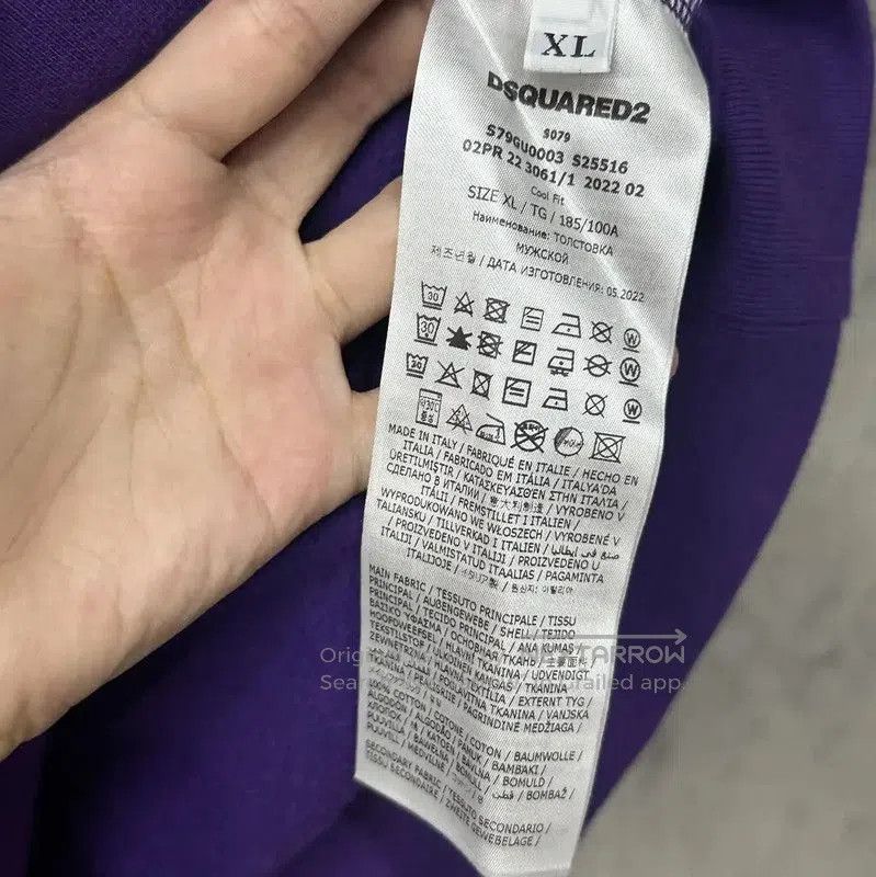 Dsquared2 DSQUARED2 Purple Cotton Long Sleeve Hoodie . Size XL / US 12-14 / IT 48-50 - 7 Thumbnail