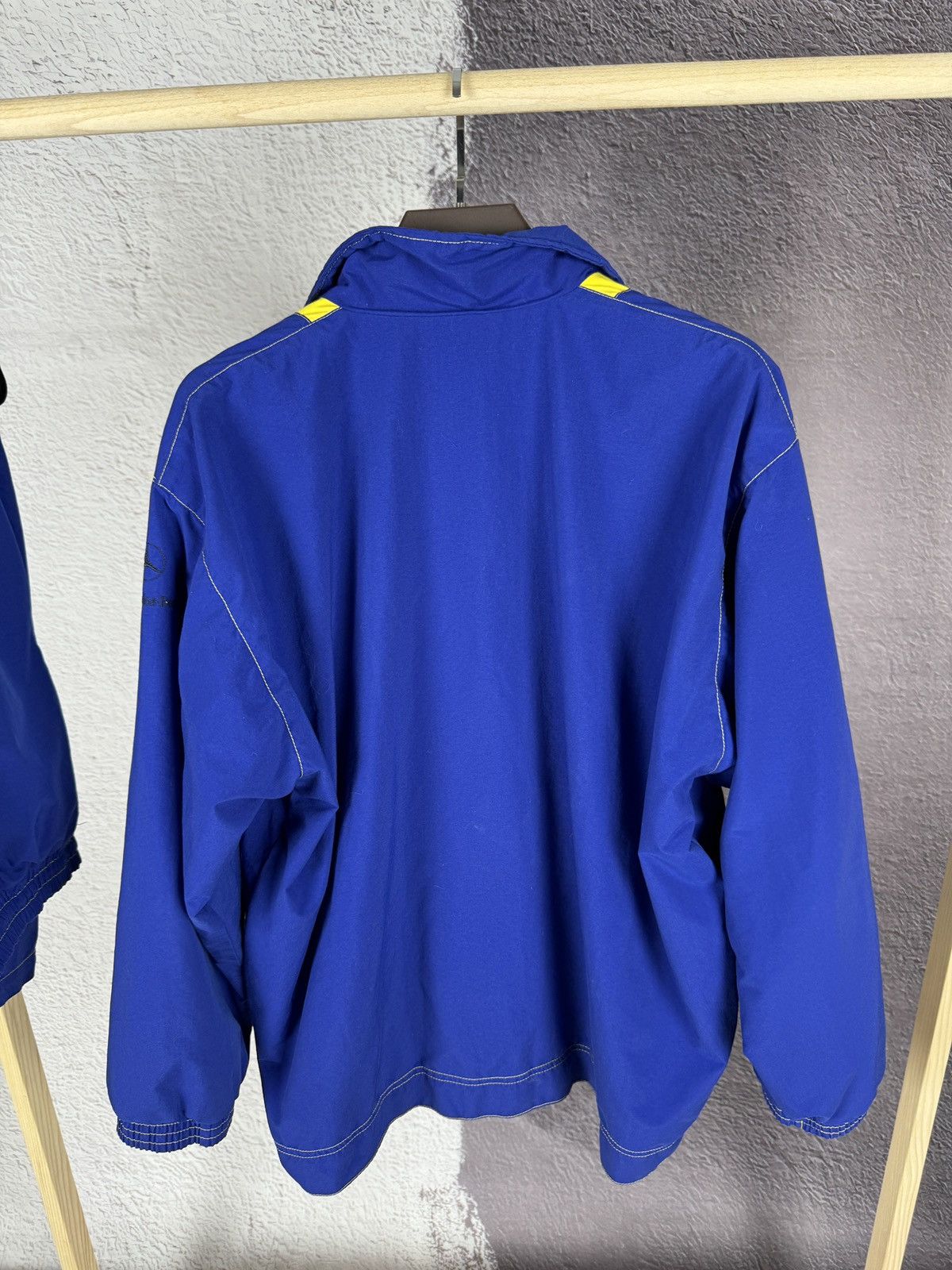 Mercedes-Benz × Vintage Mercedes-Benz vintage blue yellow striped track suit Size US L / EU 52-54 / 3 - 14 Thumbnail