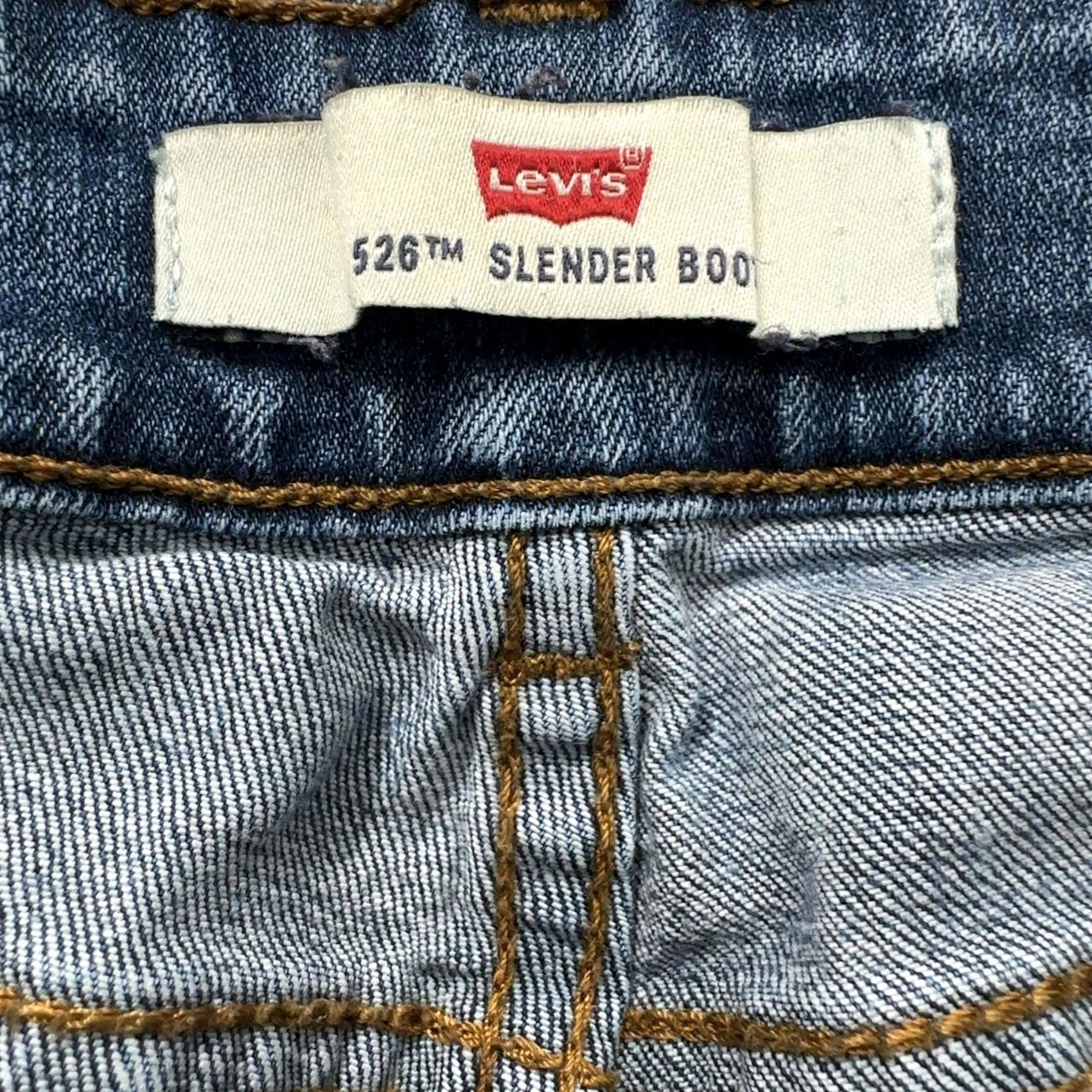 Levi's Levi's 526 Slender Boot Jeans Womens 8 Blue Bootcut Mid Rise Stretch 5-Pocket Denim Size 30" / US 8 / IT 44 - 5 Thumbnail