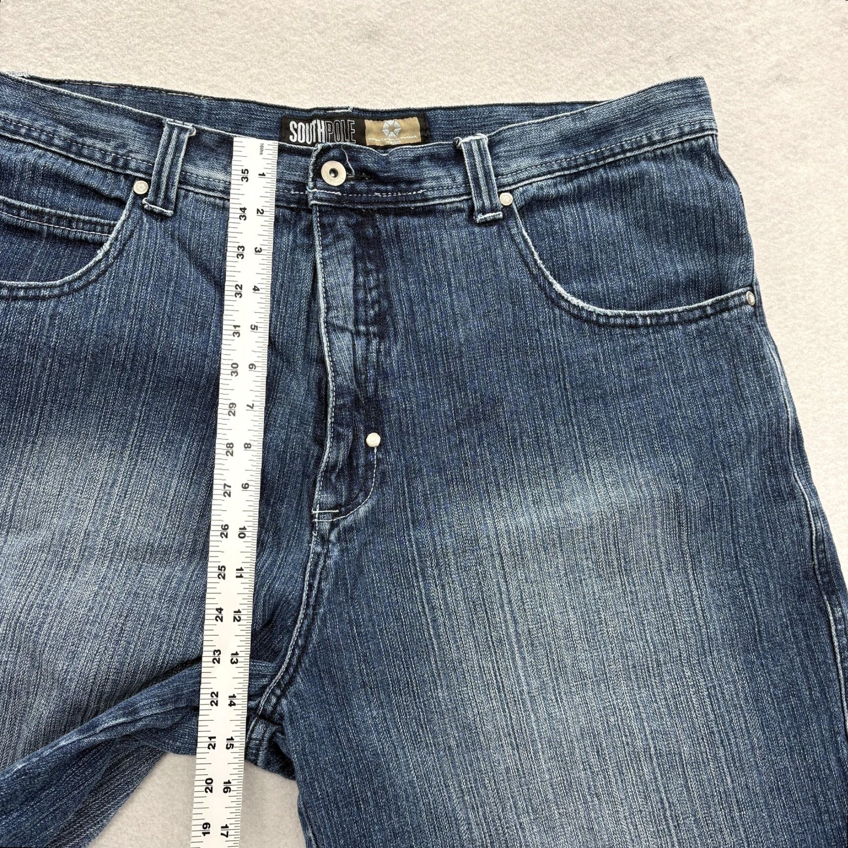 Southpole VINTAGE Southpole Shorts Mens 42 Blue Denim Relaxed Fit 5 Pocket Jorts Hip Hop Shirt Size US 42 / EU 58 - 6 Thumbnail