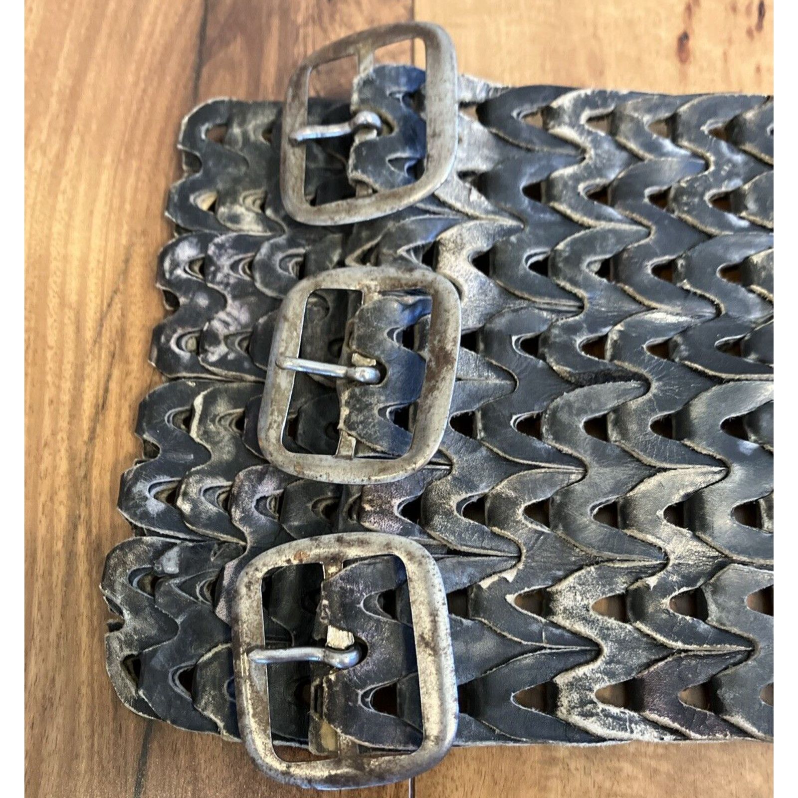 Other Vtg 1950s UNITED AIRLINES Leather Kidney Black Belt Aviator Size ONE SIZE - 5 Thumbnail