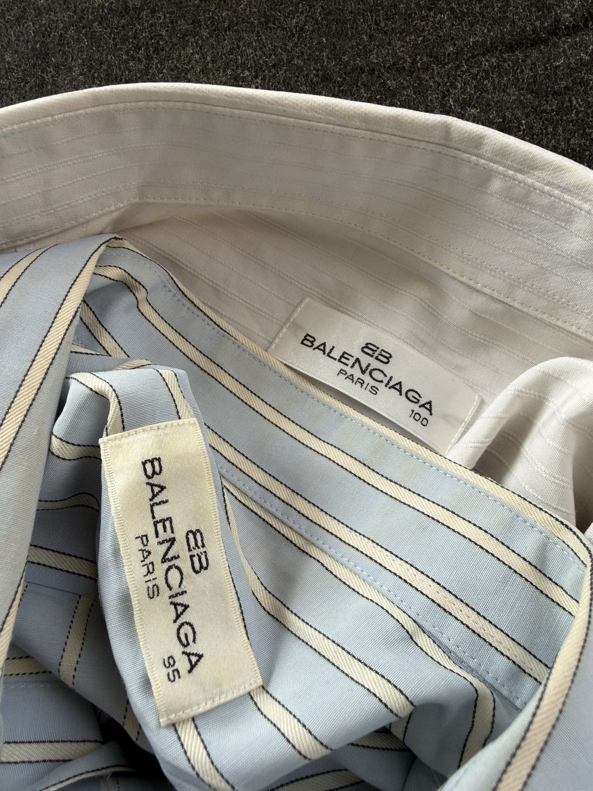 Balenciaga Balenciaga double layered stripe shirts Size US M / EU 48-50 / 2 - 6 Thumbnail