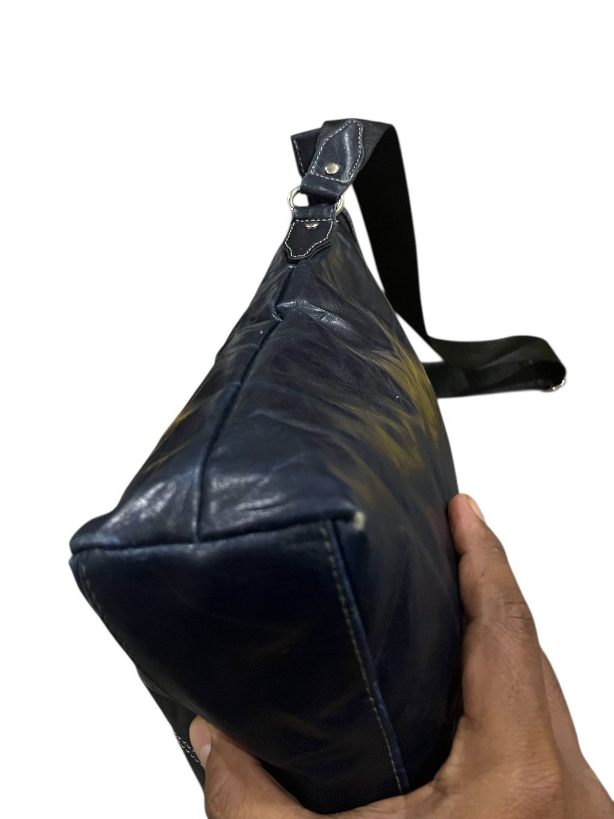 Issey Miyake SACS for TETE HOMME by ISSEY MIYAKE LEATHER CROSS BODY BAG Size ONE SIZE - 7 Thumbnail