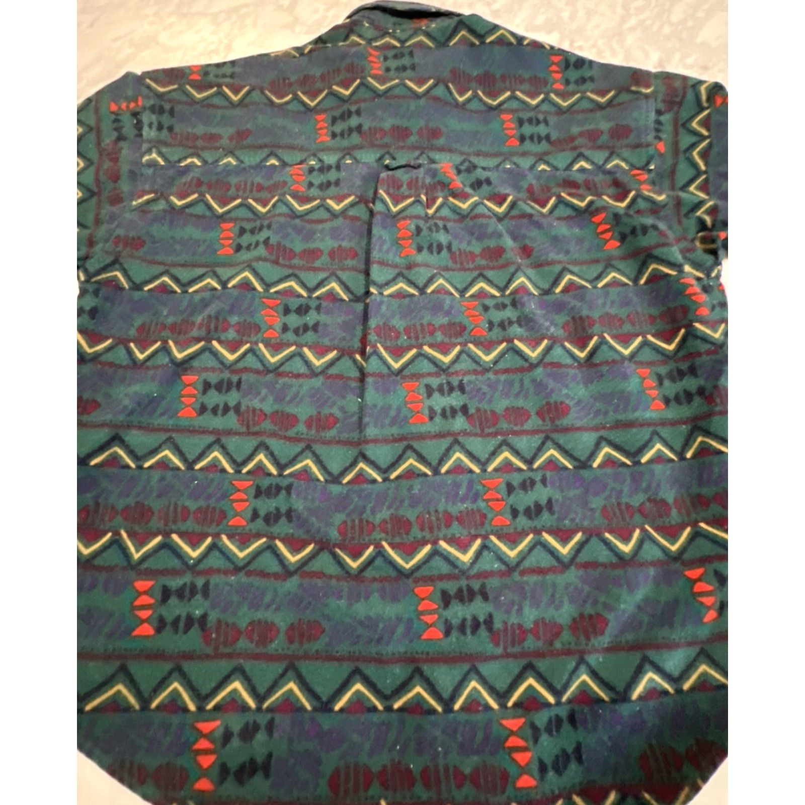 Vintage Columbia Fleece Button Up Women’s Medium Aztec Geometric Long Sleeve Cotton Size M / US 6-8 / IT 42-44 - 5 Thumbnail