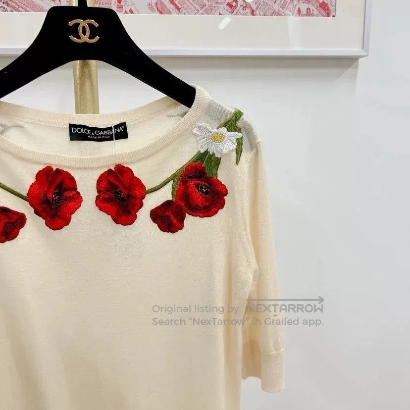 Dolce & Gabbana Dolce & Gabbana Floral Sweater. Size S / US 4 / IT 40 - 3 Thumbnail