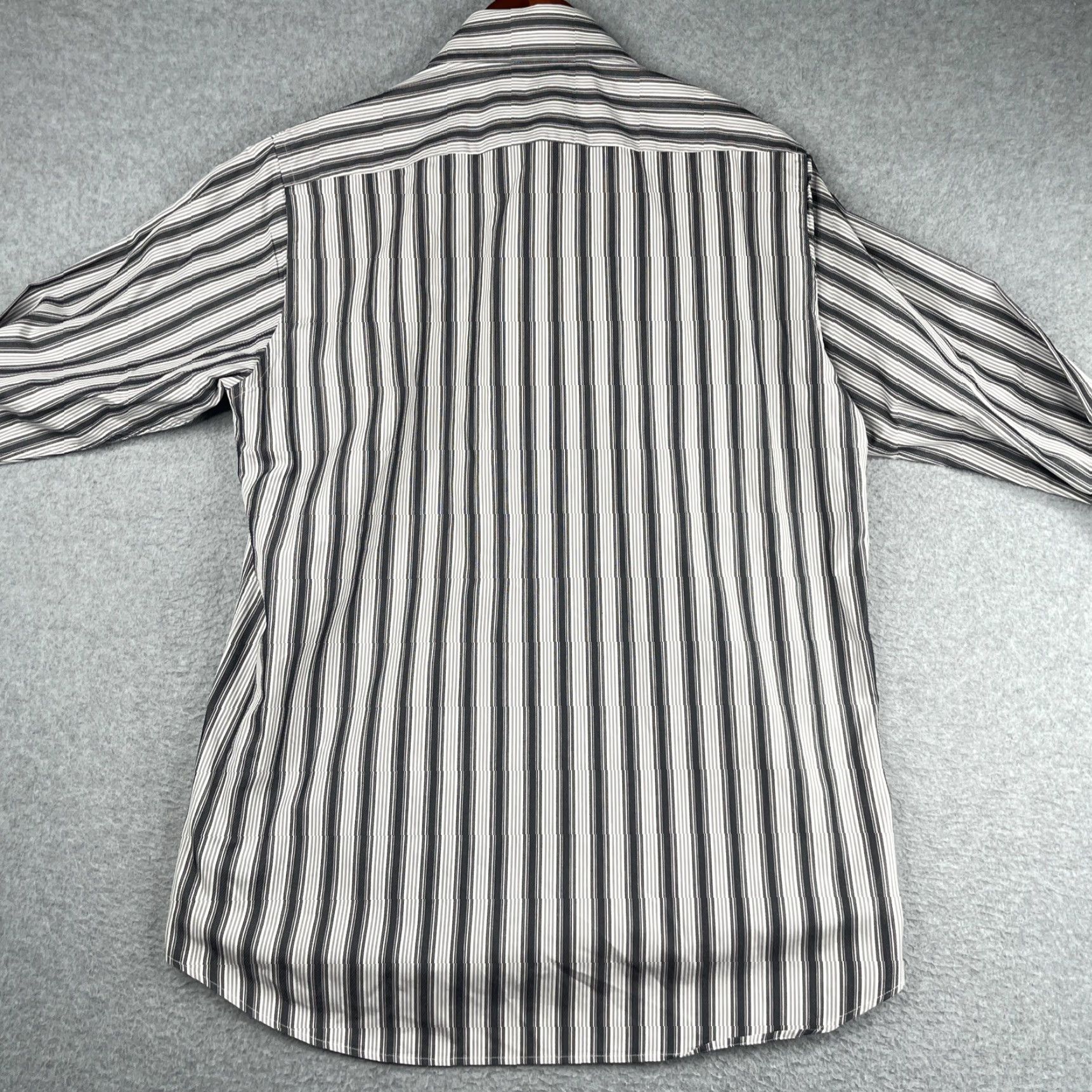 Hugo Boss Hugo Boss Shirt Navy Gray Striped Mens 15.5 32/33 Button Up Long Sleeve Mens Size US L / EU 52-54 / 3 - 7 Thumbnail