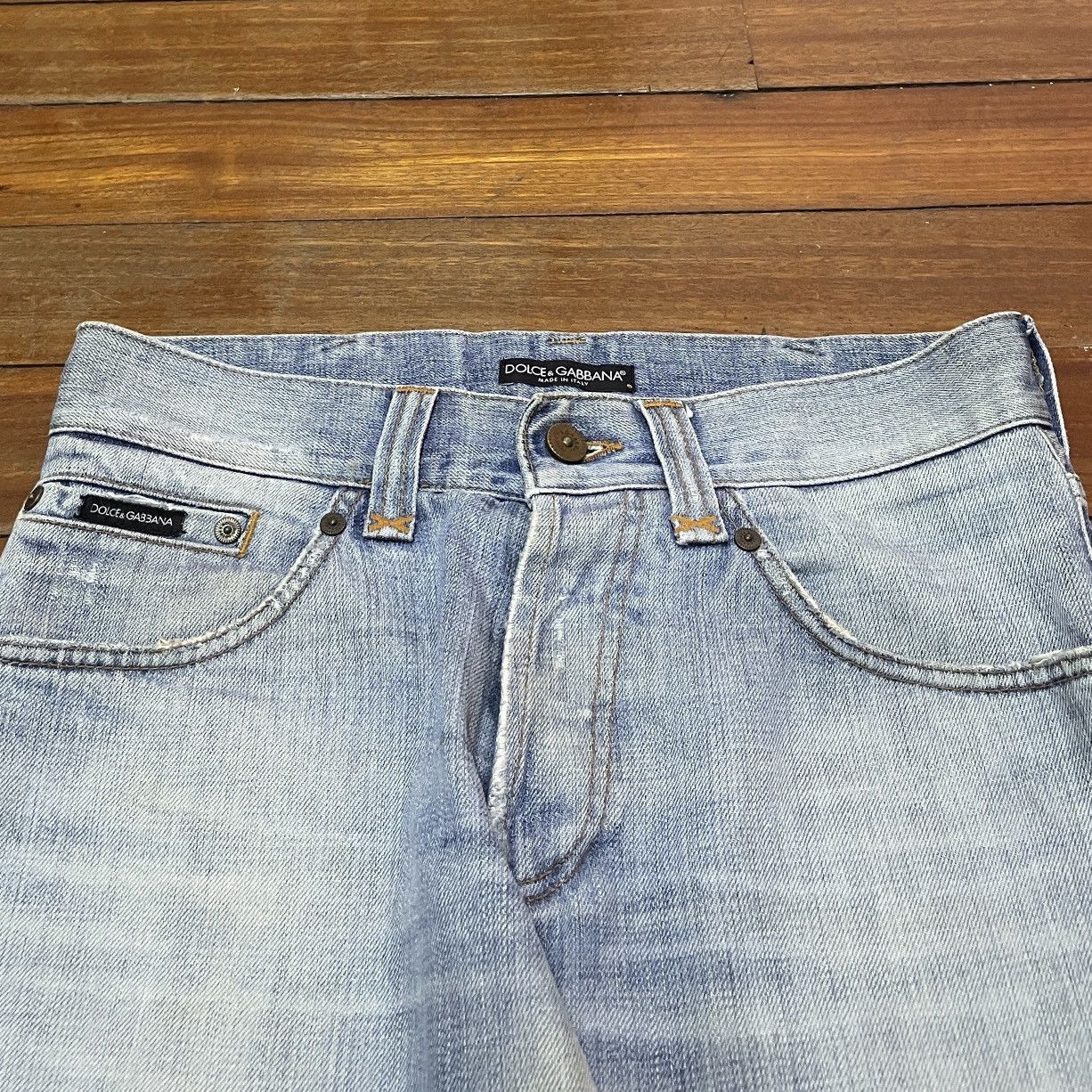 Dolce & Gabbana Rare Design Vintage Brand Dolce & Gabbana Cowboy Jeans 2000s Size US 31 - 3 Thumbnail