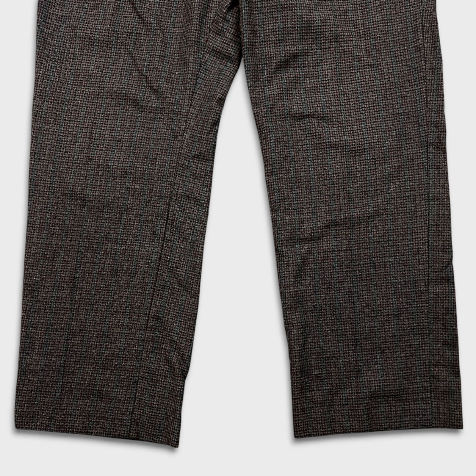 Vintage Thomson Dress Pants 34x28 Plaid Pleat Baggy Wool 90s Trouser Size US 34 / EU 50 - 4 Thumbnail
