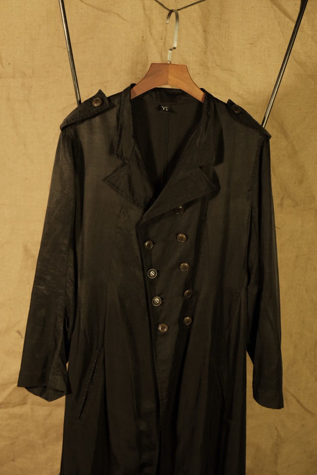 Yohji Yamamoto 2000s Y’s Yohji Yamamoto Military Linen Long Coat Size M / US 6-8 / IT 42-44 - 7 Thumbnail