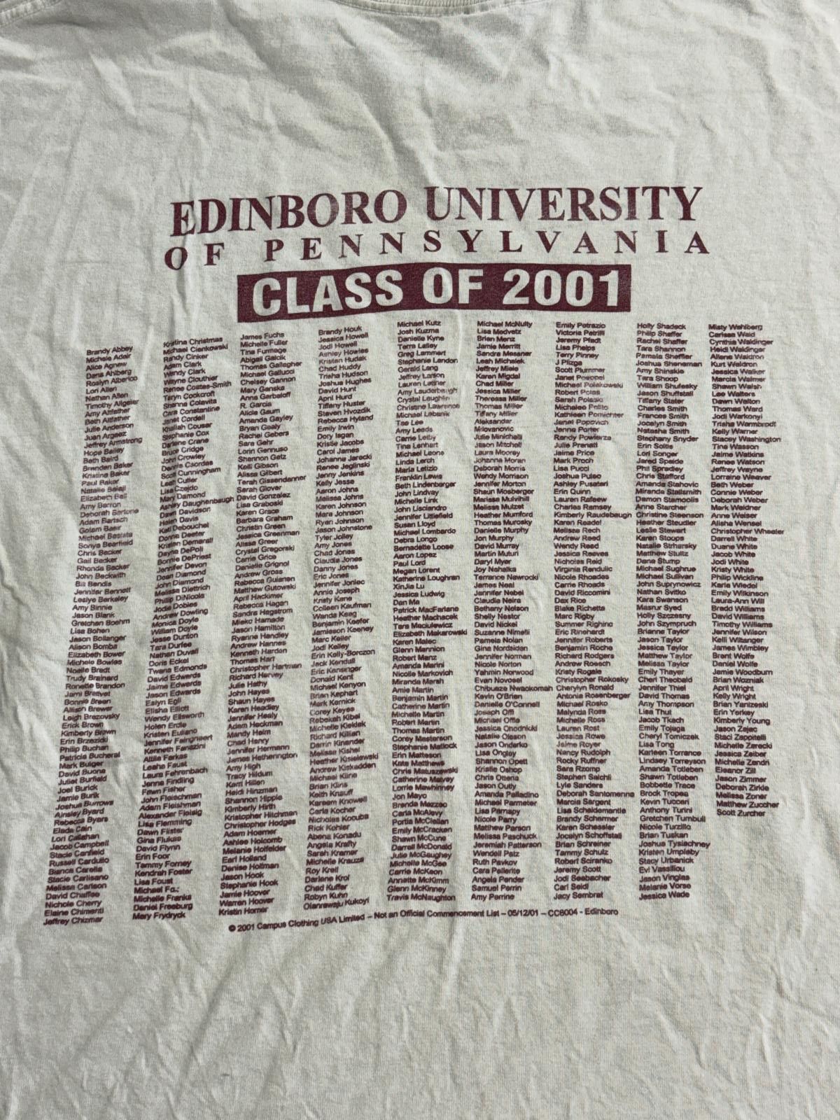 Gildan Thrashd Pennsylvania Western University Edinboro Tshirt 2001 Size US XL / EU 56 / 4 - 7 Thumbnail