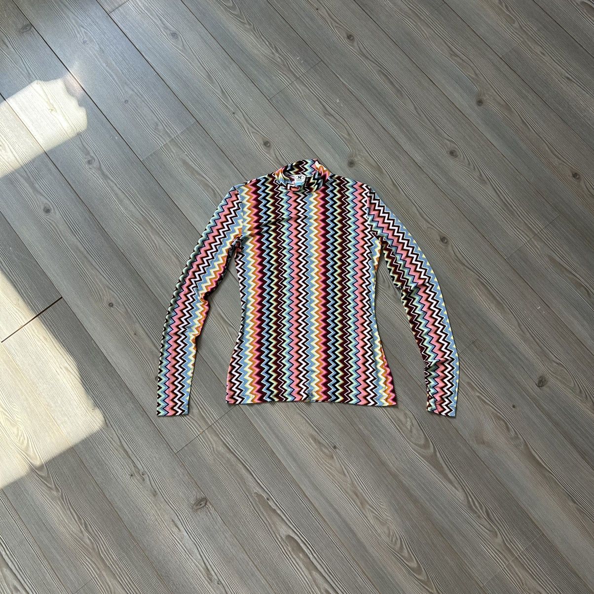 Missoni Missoni Zig Zag Turtleneck Top Size M / US 6-8 / IT 42-44 - 1 Thumbnail