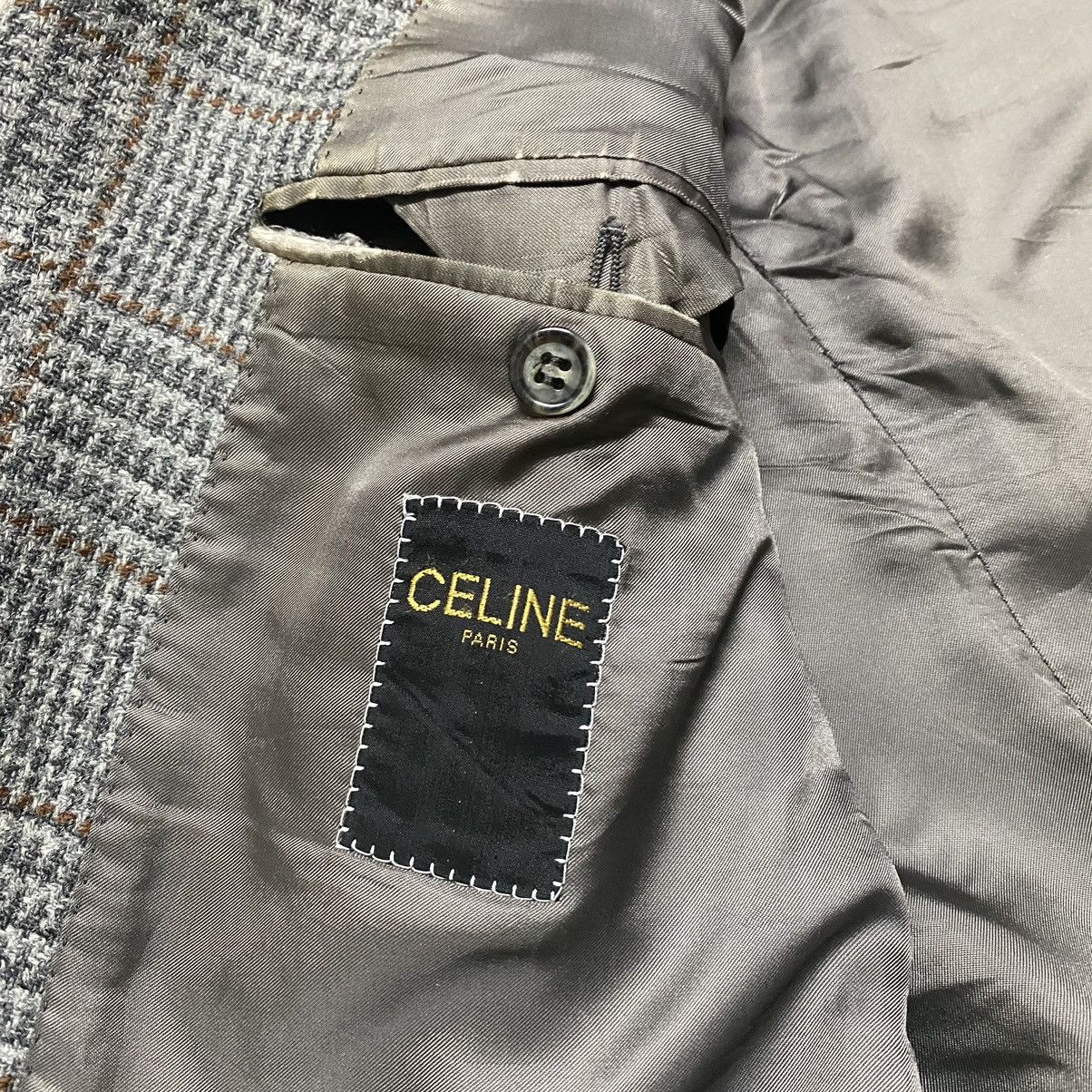 Celine Vintage Celine Houndstooth Checked Wool Blazer Jacket Size US L / EU 52-54 / 3 - 18 Thumbnail