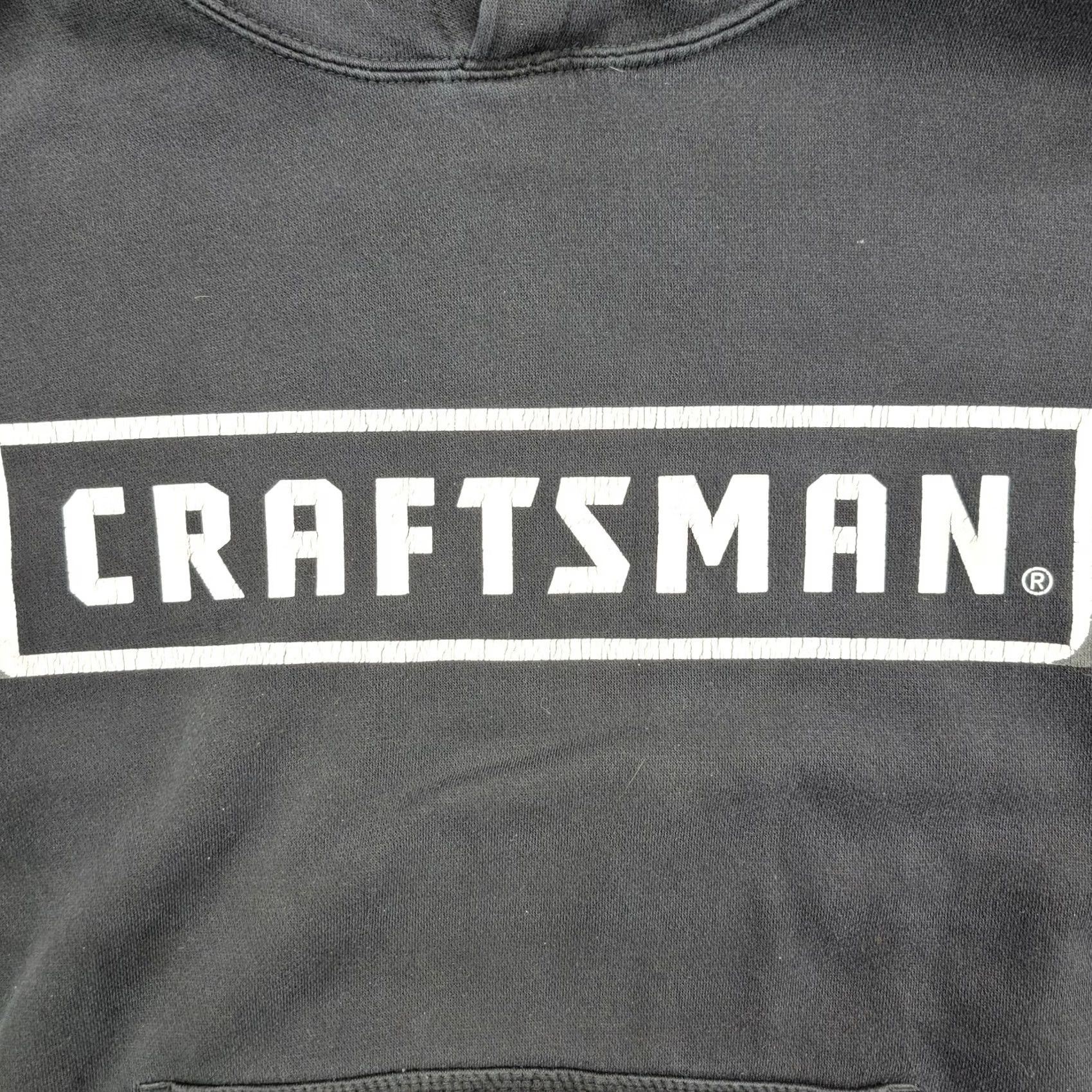 Vintage Craftsman Hoodie Mens medium Black White Logo Pullover Tools Label Size US M / EU 48-50 / 2 - 2 Thumbnail