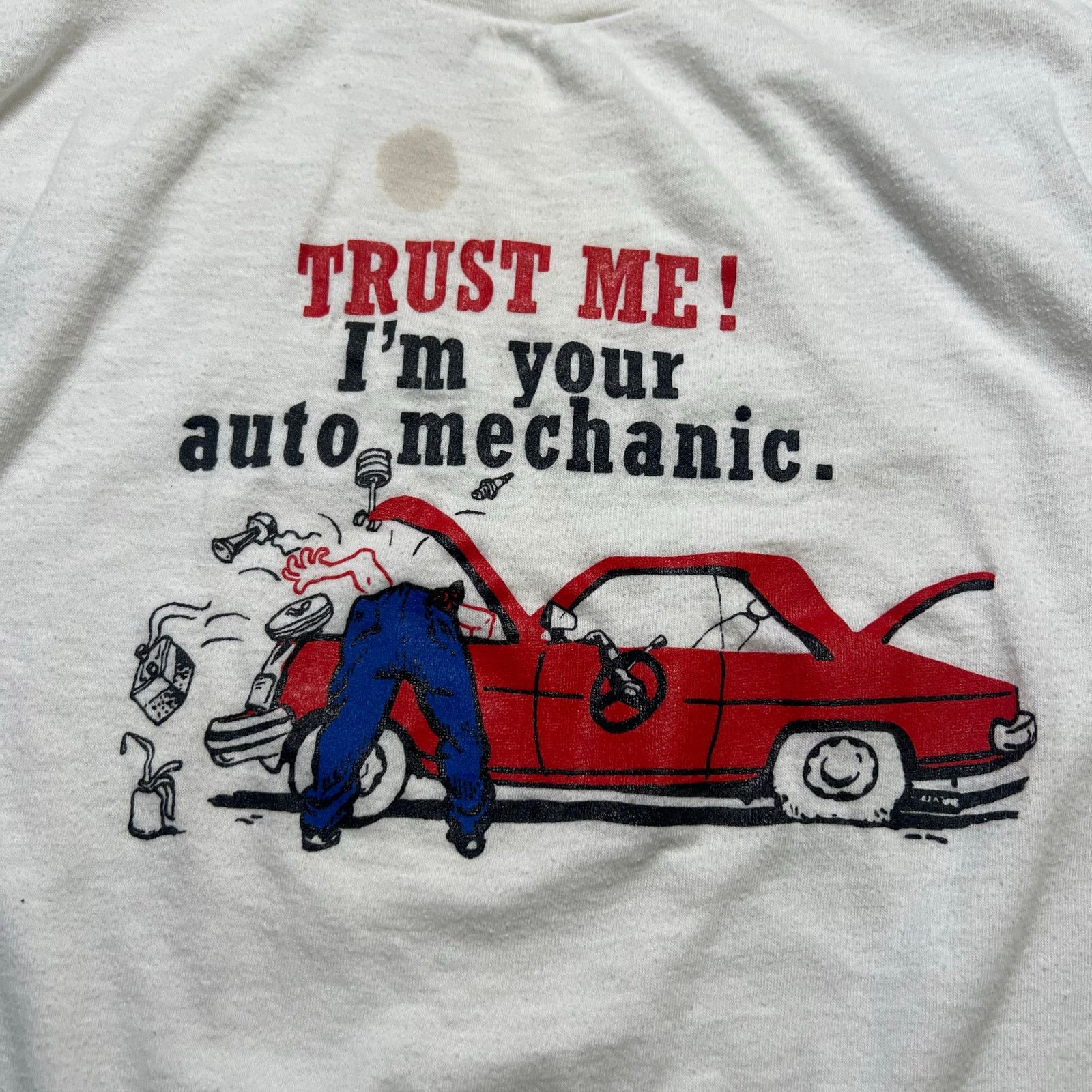 Vintage Vintage 80s "Trust Me! I'm your auto mechanic" graphic L Size US L / EU 52-54 / 3 - 2 Thumbnail