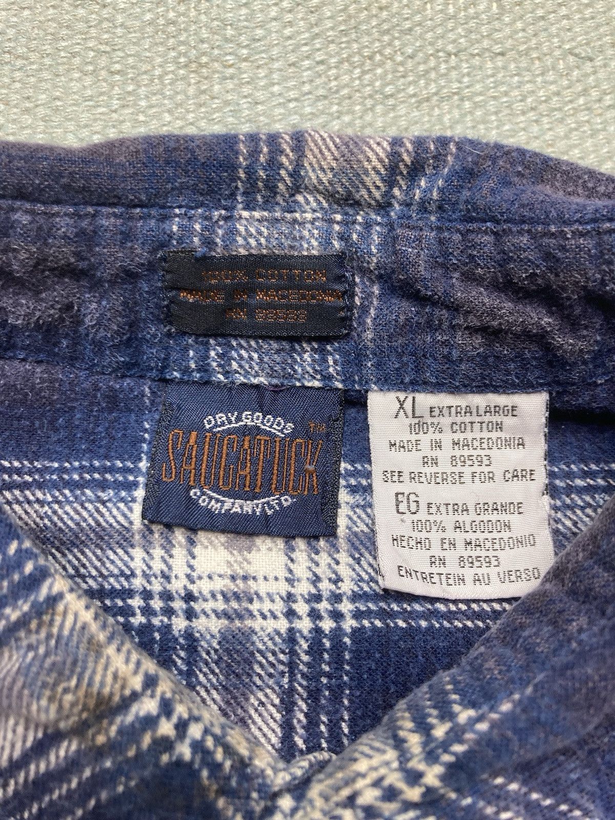 Vintage Vintage 90s flannel shirt brushed cotton soft plaid men’s XL Size US XL / EU 56 / 4 - 3 Thumbnail