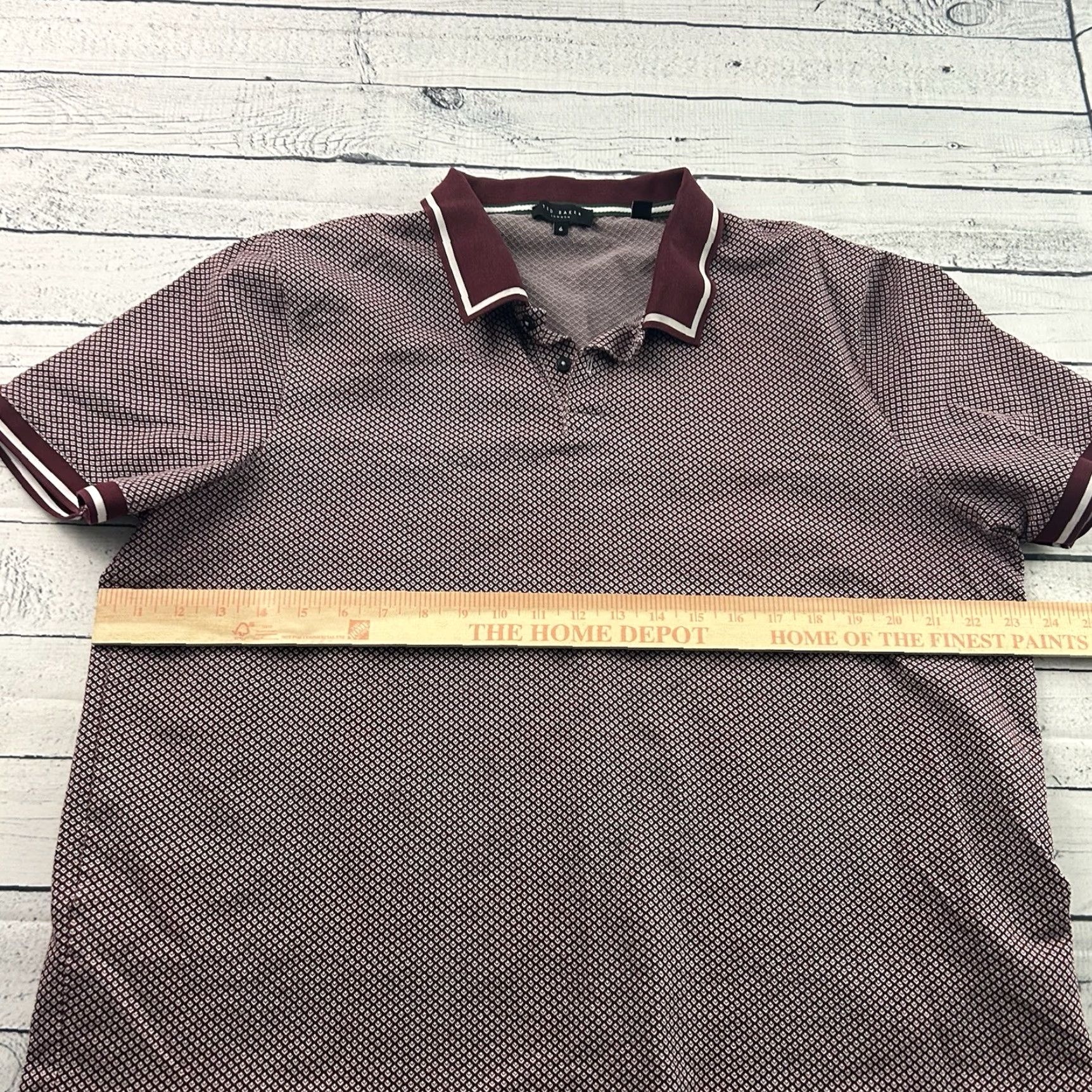 Ted Baker Ted Baker Short Sleeve Button-Up Polo Shirt Men's 6 Maroon Red Polo Shirt Mens 6 Button-Up Shirt Ted Baker Mens 6 Maroon Size US S / EU 44-46 / 1 - 4 Thumbnail