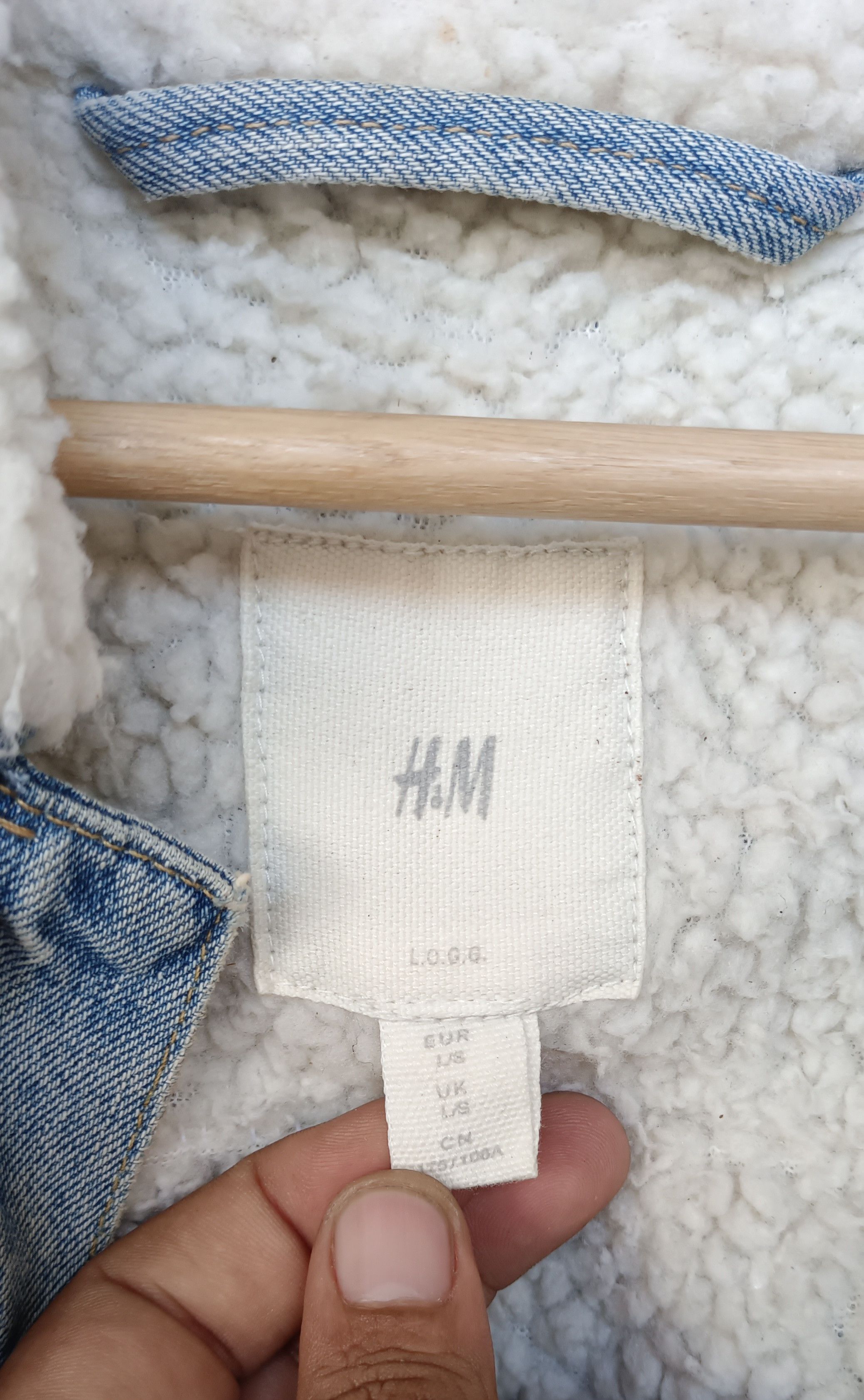 H&M H&M Sherpa Lined Denim Jacket Size US L / EU 52-54 / 3 - 12 Thumbnail
