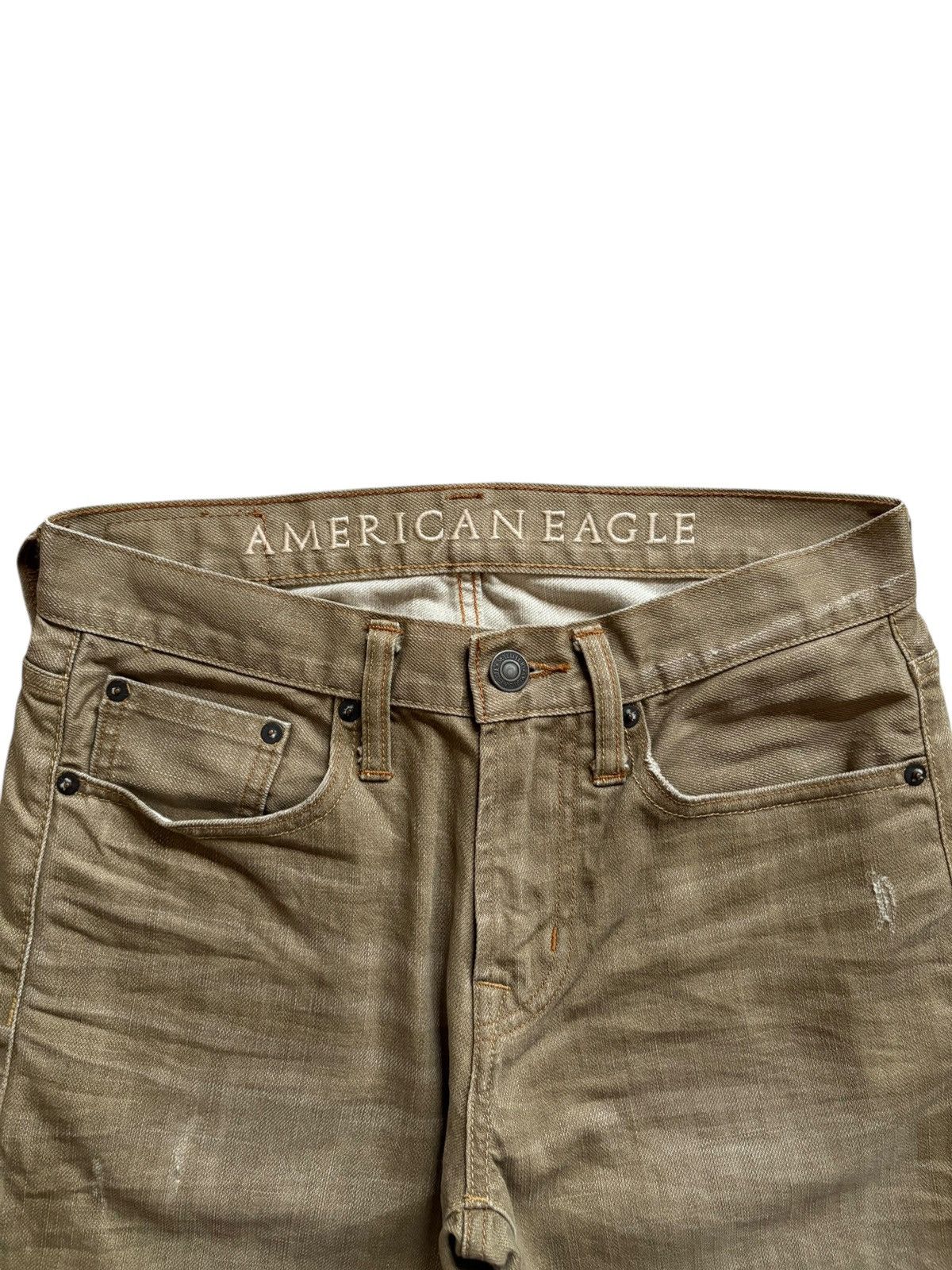 American Eagle Outfitters Vintage American Eagle Rusty Wash Distress Jean Shorts Jorts Size US 30 / EU 46 - 4 Thumbnail