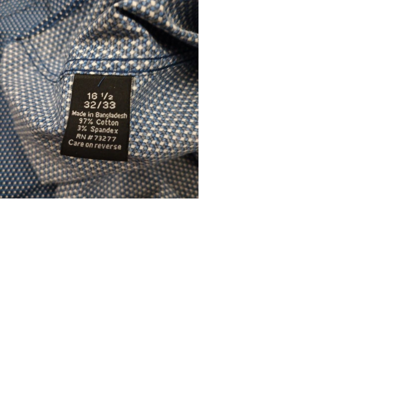 Apt. 9 Apt. 9 Shirt Mens 16.5 Slim Blue Geometric Long Sleeve Button Up Stretch Size US XL / EU 56 / 4 - 9 Thumbnail