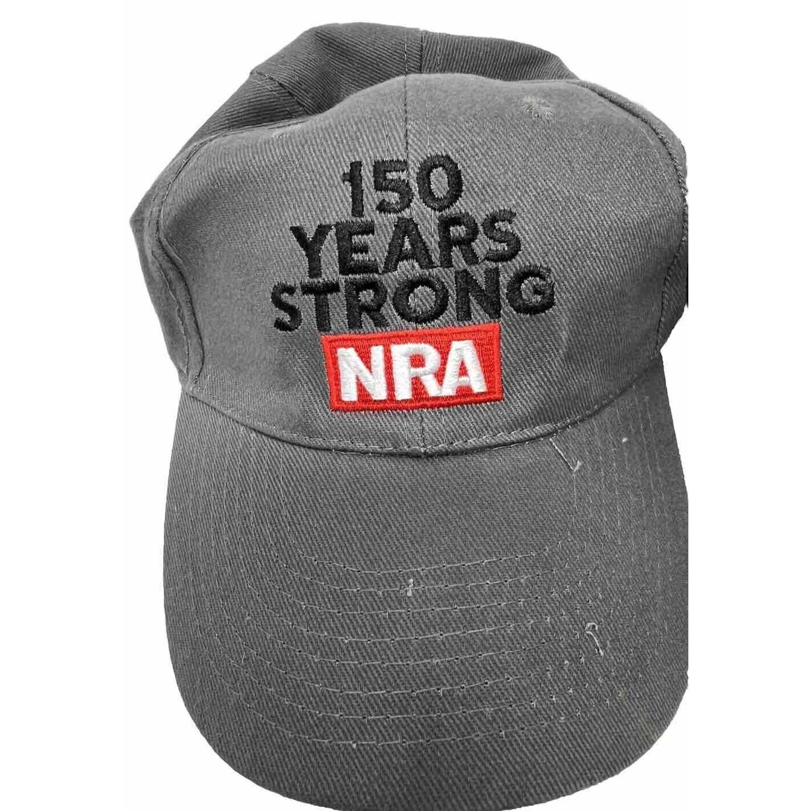 The Unbranded Brand Lot Of 2 NRA Hats Black w/ Silver Letters And Gray 150 Years Size ONE SIZE - 2 Thumbnail