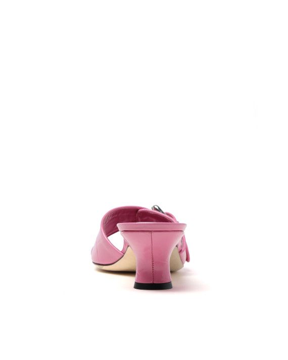 By Far o1mle1224 Maxi Croco Embossed Leather Mules in Pink Size US 7 / IT 37 - 6 Thumbnail