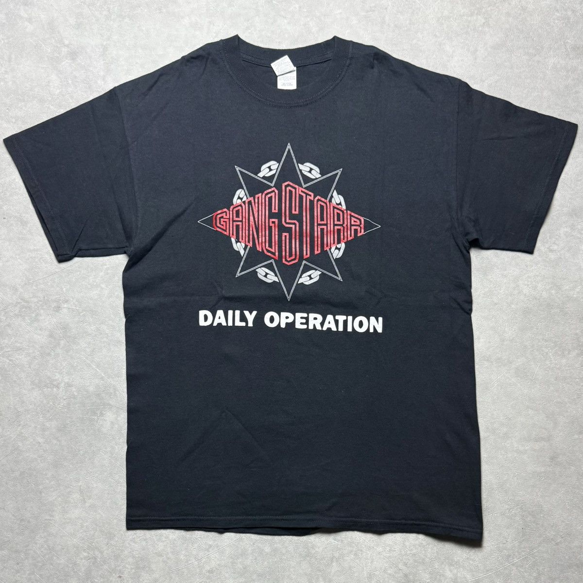 Band Tees Vintage Gang Starr Logo "Daily Operation" Rap T Shirt Size US L / EU 52-54 / 3 - 1 Thumbnail