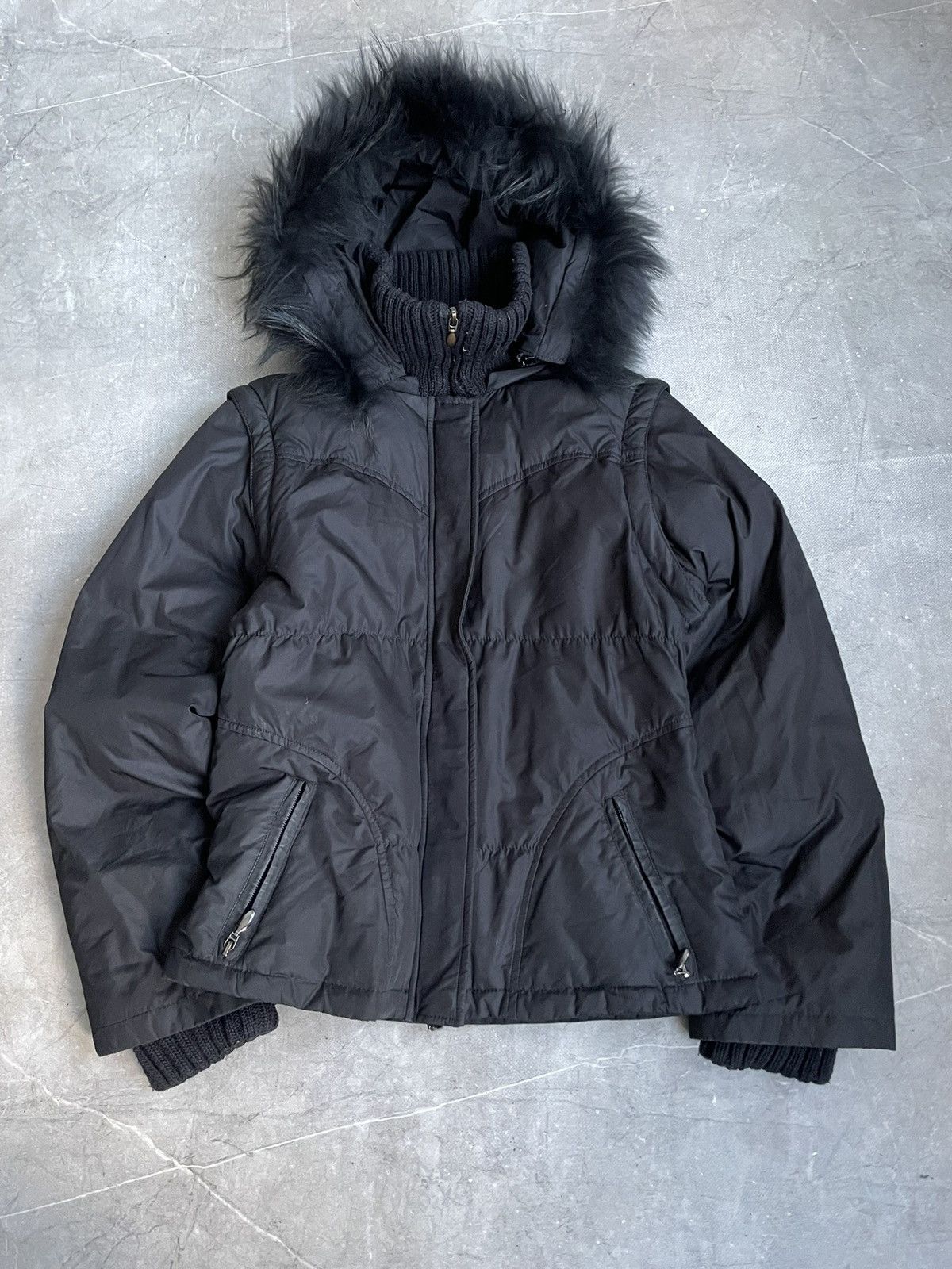Hysteric Glamour Hysteric glamour style fur black down cropper bomber jacket Size US S / EU 44-46 / 1 - 1 Thumbnail