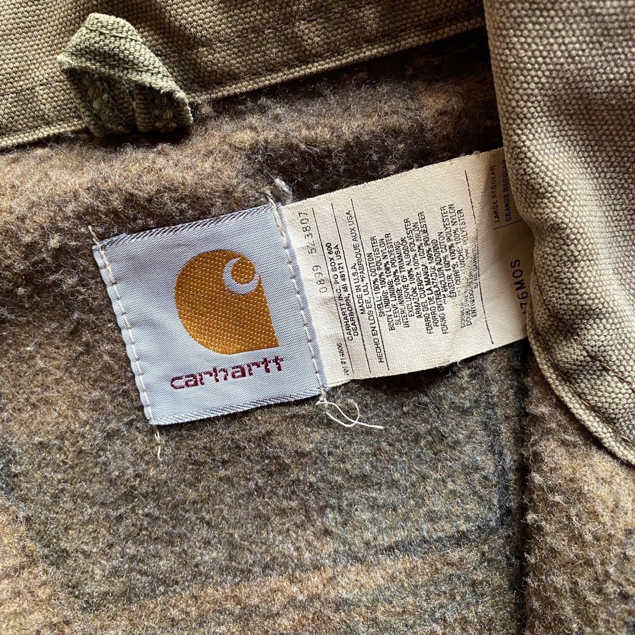 Carhartt × Vintage Rare Crazy Vintage 00s Faded Carhartt Detroit Jacket J76 MOS Size US L / EU 52-54 / 3 - 4 Thumbnail