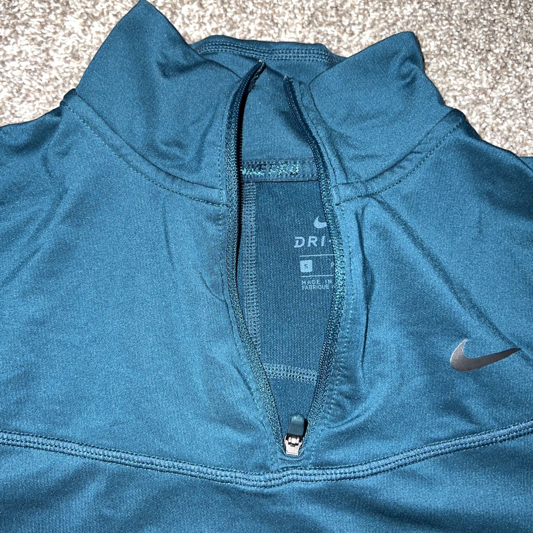 Nike Nike Teal Half Zip Pullover Womens S Regular Zip Pullover Activewear Blue 90s? Size S / US 4 / IT 40 - 2 Thumbnail