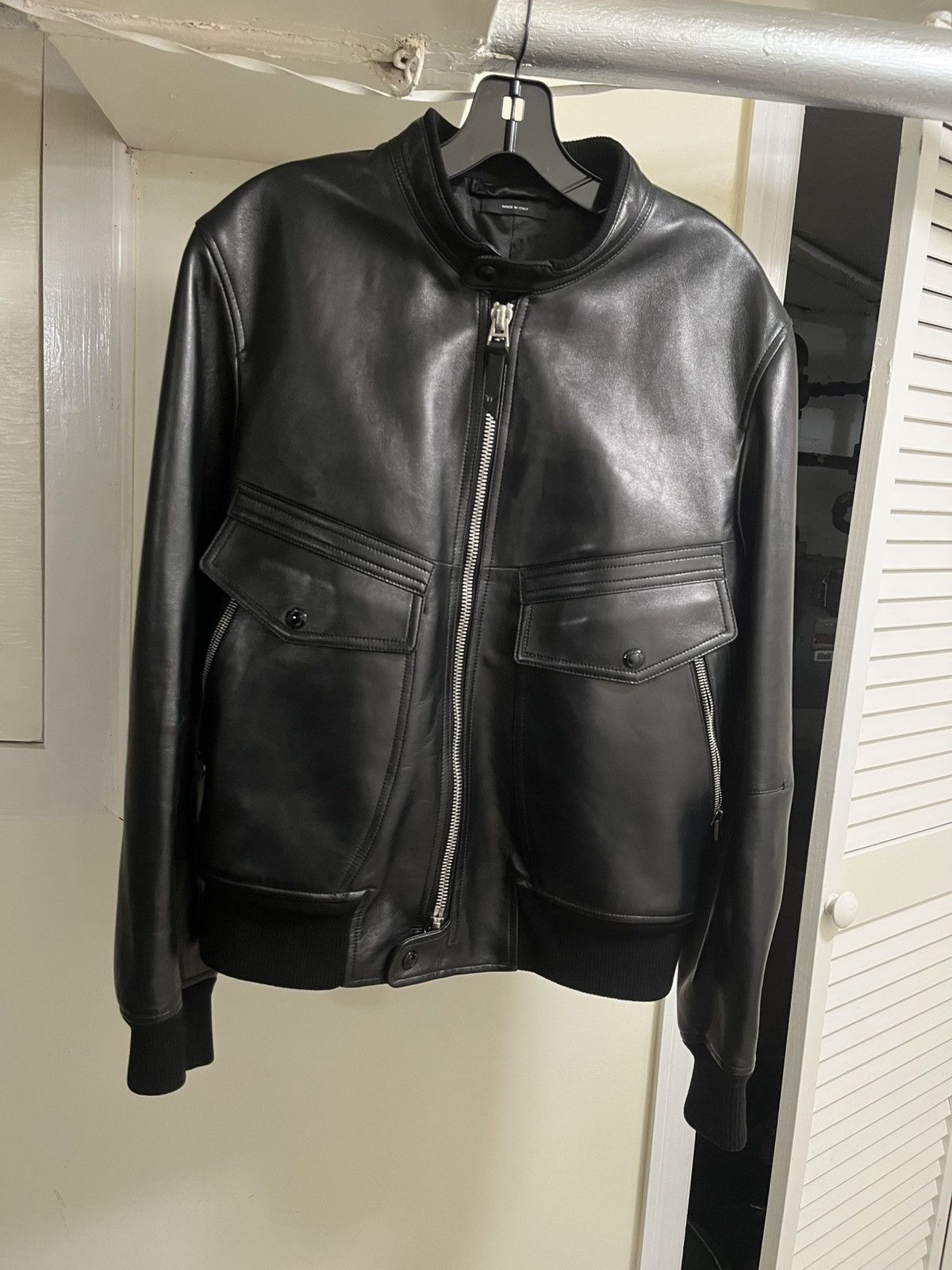 Tom Ford Tom Ford Leather Jacket Sz 50 Size US M / EU 48-50 / 2 - 18 Thumbnail