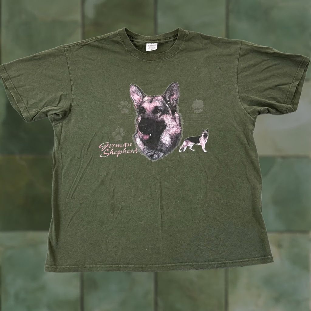 Anvil VINTAGE Anvil Shirt Mens XL Green Short Sleeve 90s Graphic Dog Adventure Time Animals 90s Mens XL Green Short Sleeve Shirt Size US XL / EU 56 / 4 - 1 Thumbnail