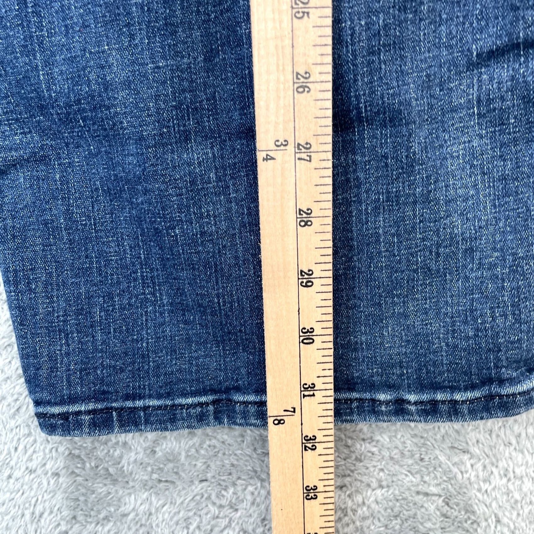 Levi's Levis Jeans Womens 6 Blue Cropped Wide-Leg Whiskered Denim Logo High Rise Cotton Jeans Size 28" / US 6 / IT 42 - 6 Thumbnail