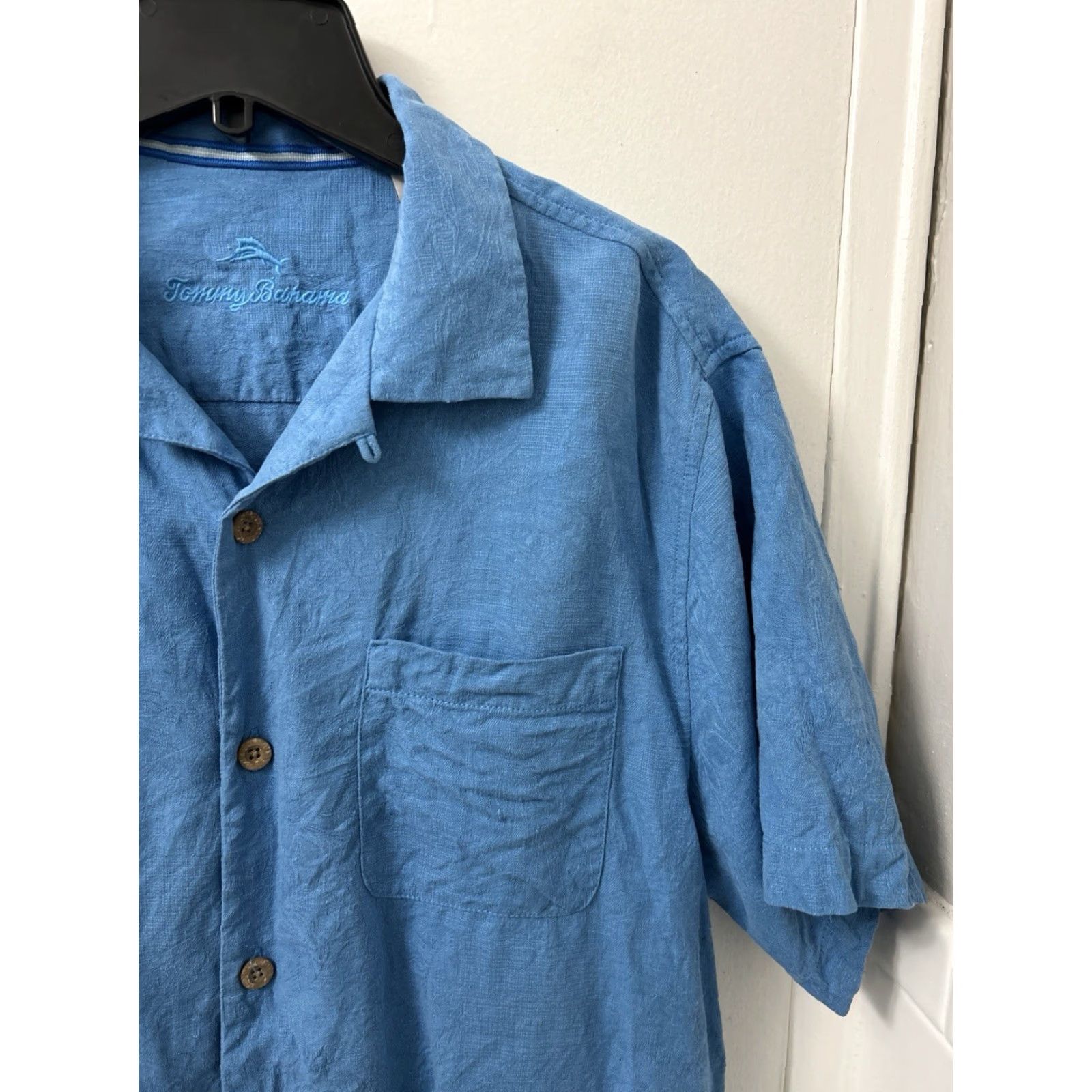 Tommy Bahama Tommy Bahama Shirt Mens Medium Blue 100% Silk Tropical Button Up Short Sleeve Size US M / EU 48-50 / 2 - 4 Thumbnail