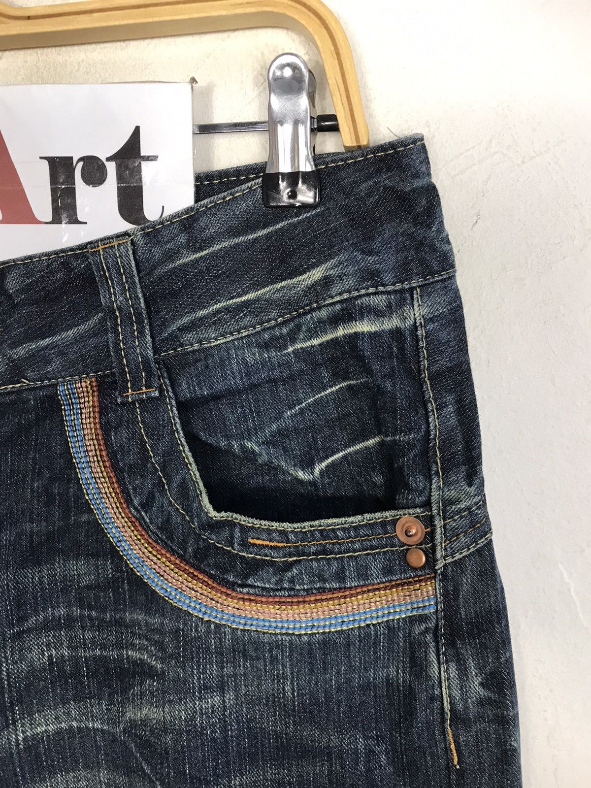 Japanese Brand × Vintage Vintage Japanese Brand Design Lightning Denim Jeans Size US 32 / EU 48 - 7 Thumbnail