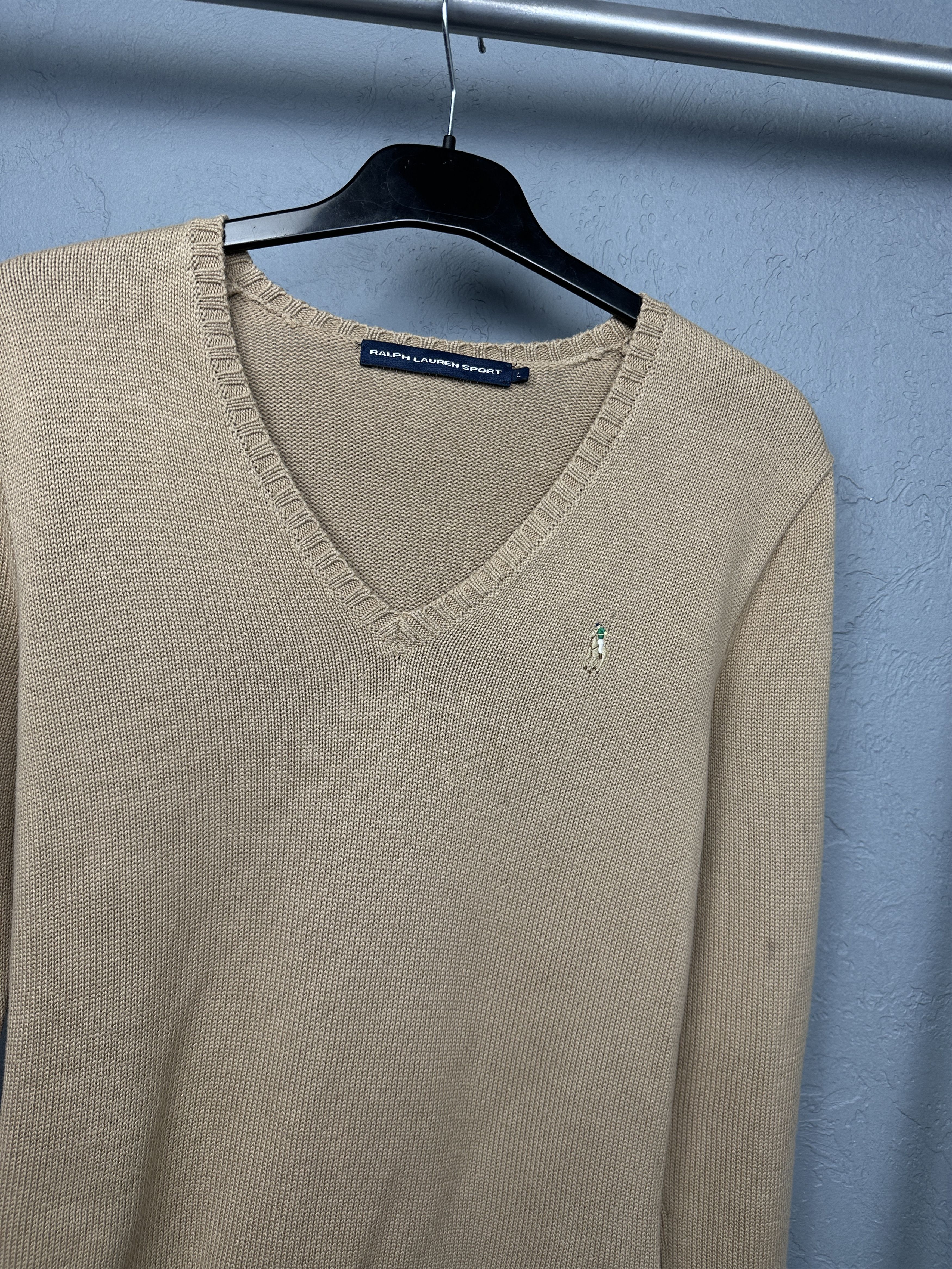 Polo Ralph Lauren Polo Ralph Lauren Vintage Womens V-Neck Knit Sweater Size L / US 10 / IT 46 - 2 Thumbnail
