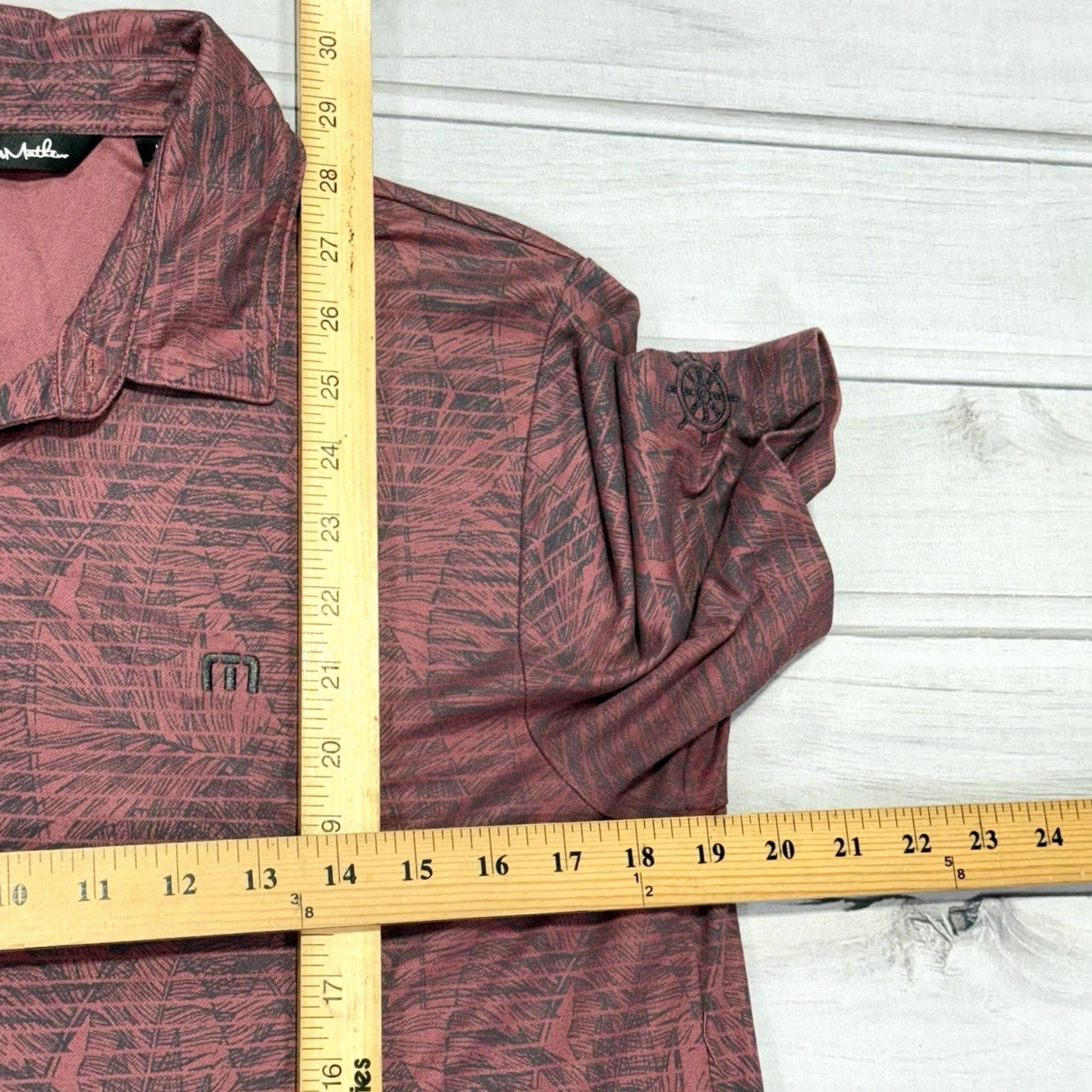 TravisMathew Travis Mathew Polo Shirt Mens M Red Floral Palm Breatha ble Lightweight Stretch Golf Casual Shirt Polo Short Sleeve Logo Pockets Size US M / EU 48-50 / 2 - 7 Thumbnail