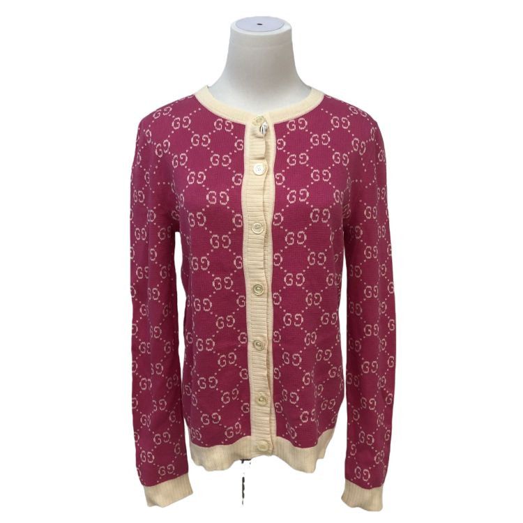 Gucci Gucci Pink GG Monogram Cardigan Size S Size S / US 4 / IT 40 - 1 Thumbnail