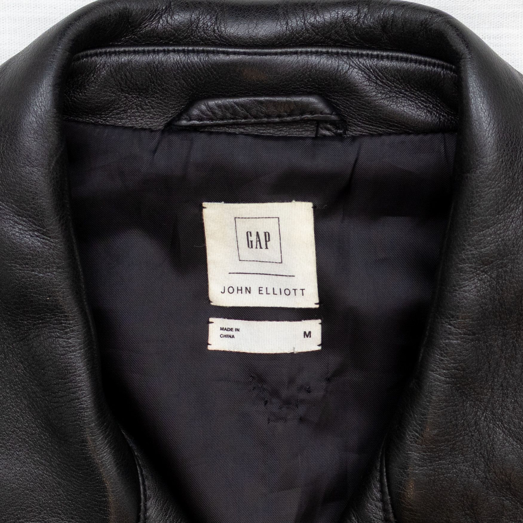 Gap × John Elliott Rare GAP x John Elliott GQ Black Leather Moto Biker Jacket Size US M / EU 48-50 / 2 - 5 Thumbnail