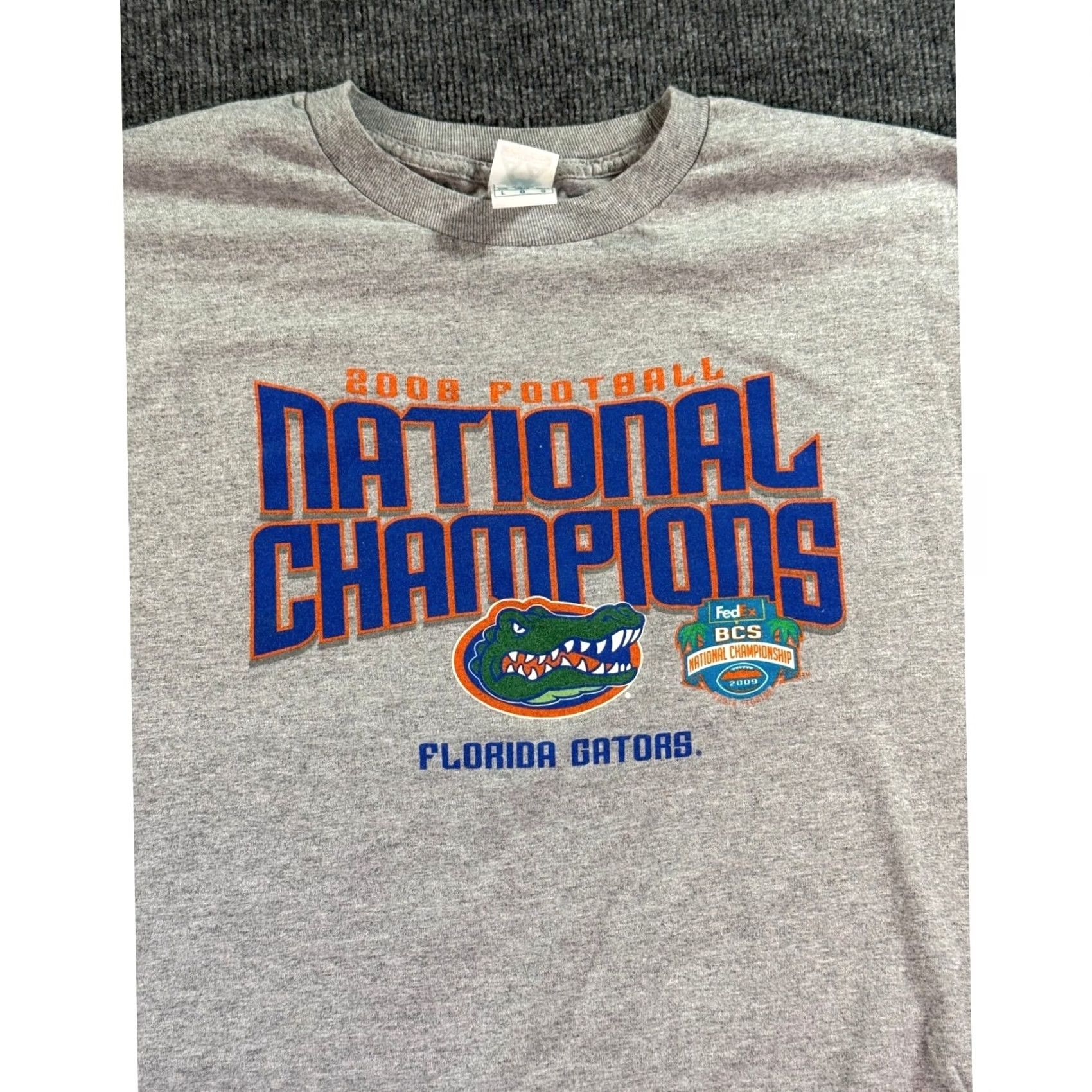 Vintage Florida Gators 2008 National Champions Shirt Mens Large Gray Long Sleeve BCS Size US L / EU 52-54 / 3 - 2 Thumbnail