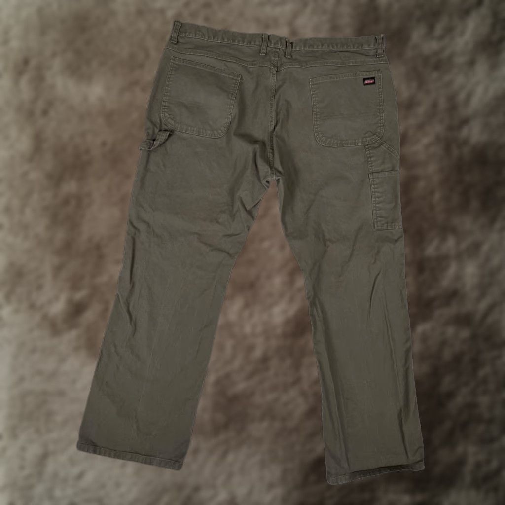 Dickies VINTAGE Dickies Carpenter Pants Green 36x30 Canvas Workwear 5-Pocket Style Mens Straight 30 in Inseam Regular Fit 44? Size US 36 / EU 52 - 1 Thumbnail